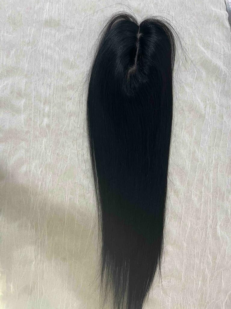 Urbeauty Hair Toppers for Women Real Human Hair for Thinning, 16 inch 1.5x5 Inch Silk Base Upgrade Topper, Clip-in Volume Enhancer, Natural-Looking, No Glue, Breathable, Lightweight customer photo 2