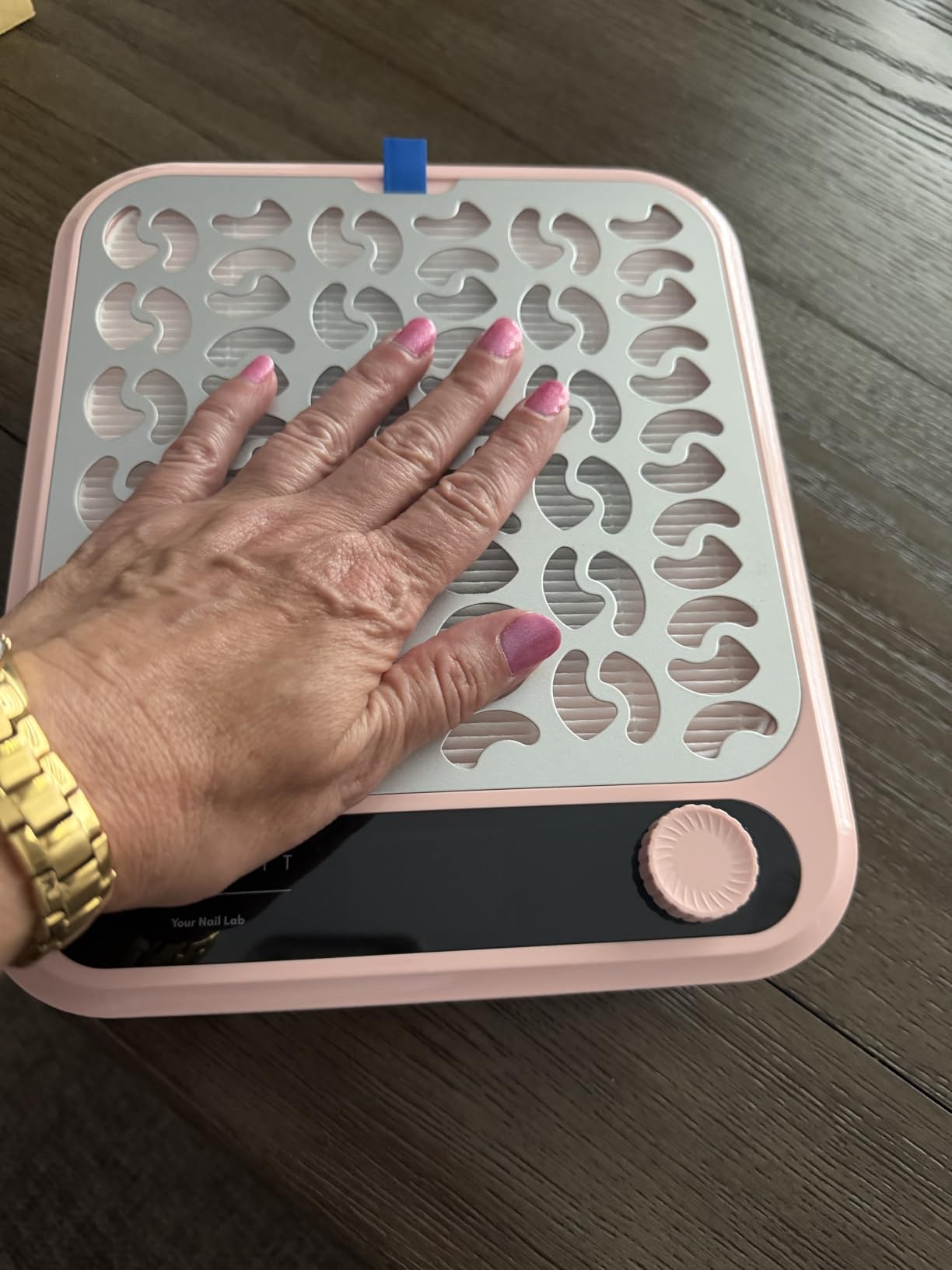 Makartt Nail Dust Collector Powerful Suction LED Display Speed Control Pink | Larina Vacuum Fan Dust Cleaner Reusable Filter for Acrylic Nails Polishing Manicure Salon Home customer photo 2