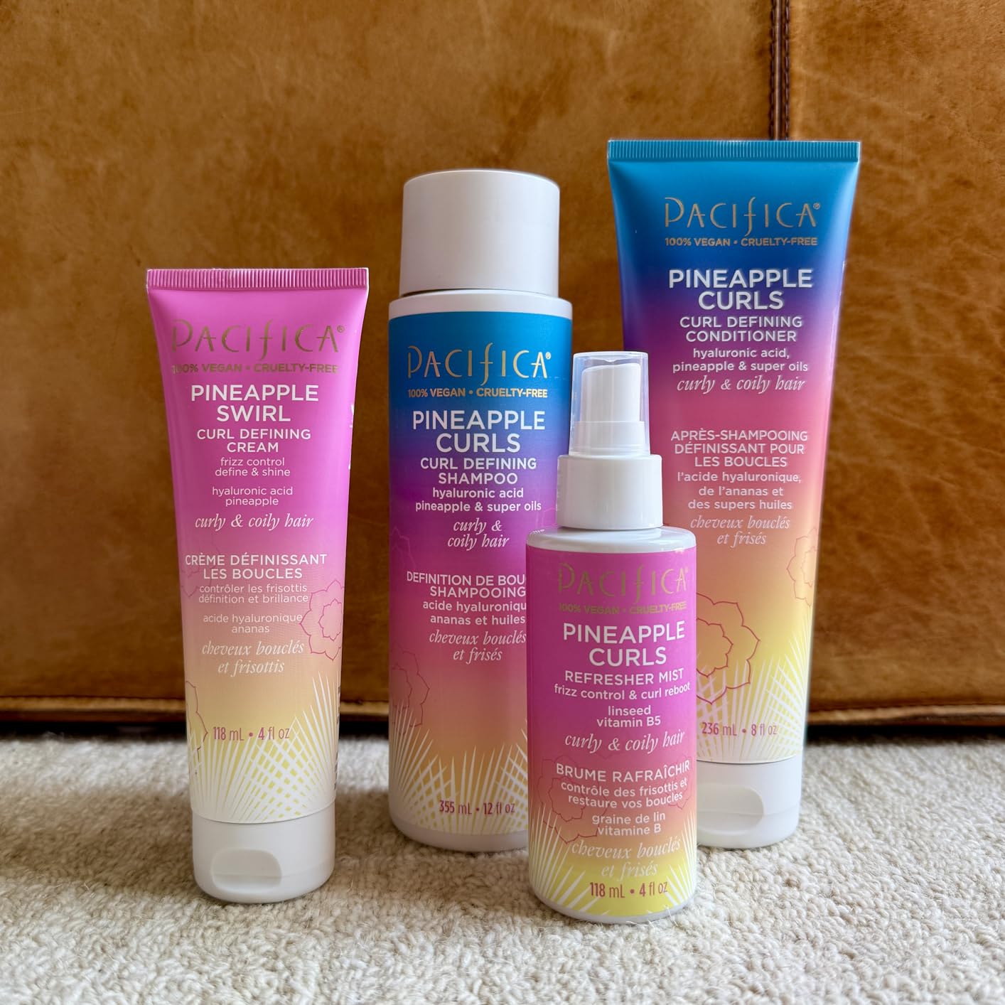 Pacifica Beauty Pineapple Curls 3-Step Hair Care Kit: Curl Defining Shampoo + Conditioner + Pineapple Swirl Curl Cream - Enhances Curls, Reduces Frizz, Vegan & Silicone-Free customer photo 1