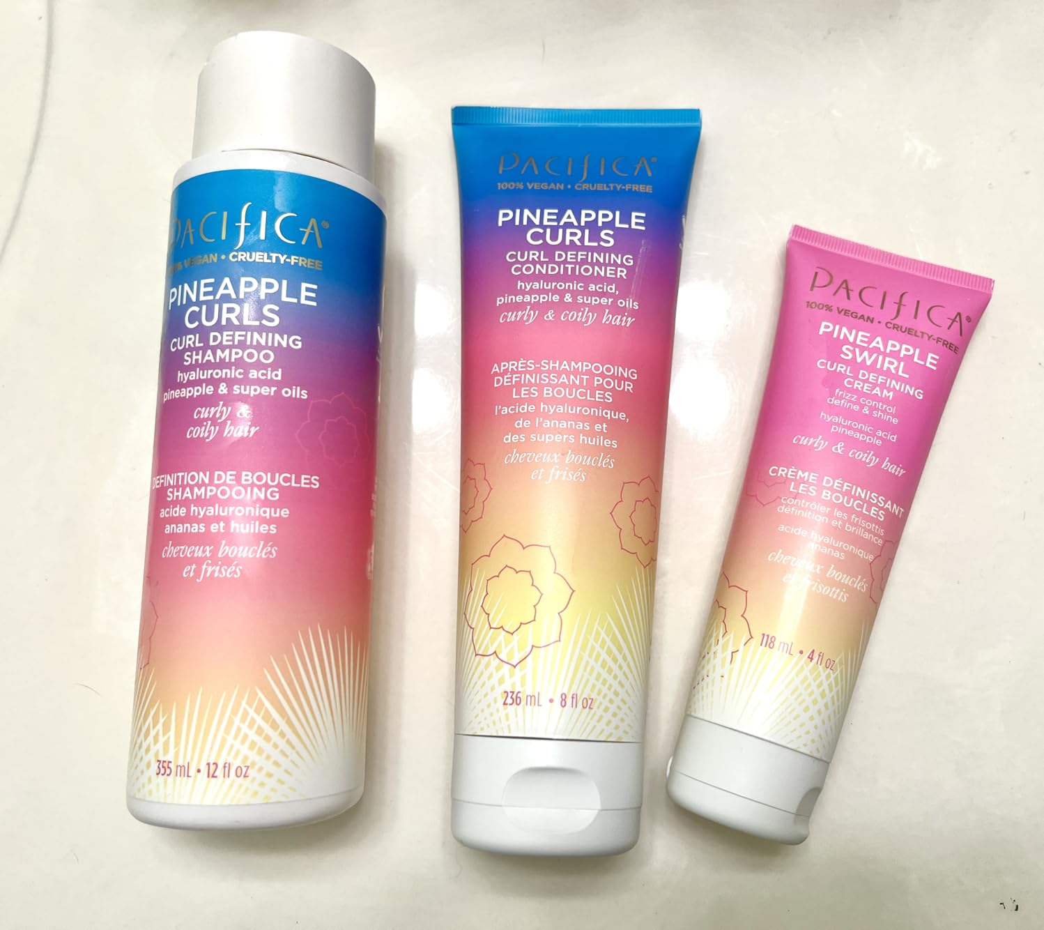Pacifica Beauty Pineapple Curls 3-Step Hair Care Kit: Curl Defining Shampoo + Conditioner + Pineapple Swirl Curl Cream - Enhances Curls, Reduces Frizz, Vegan & Silicone-Free customer photo 2