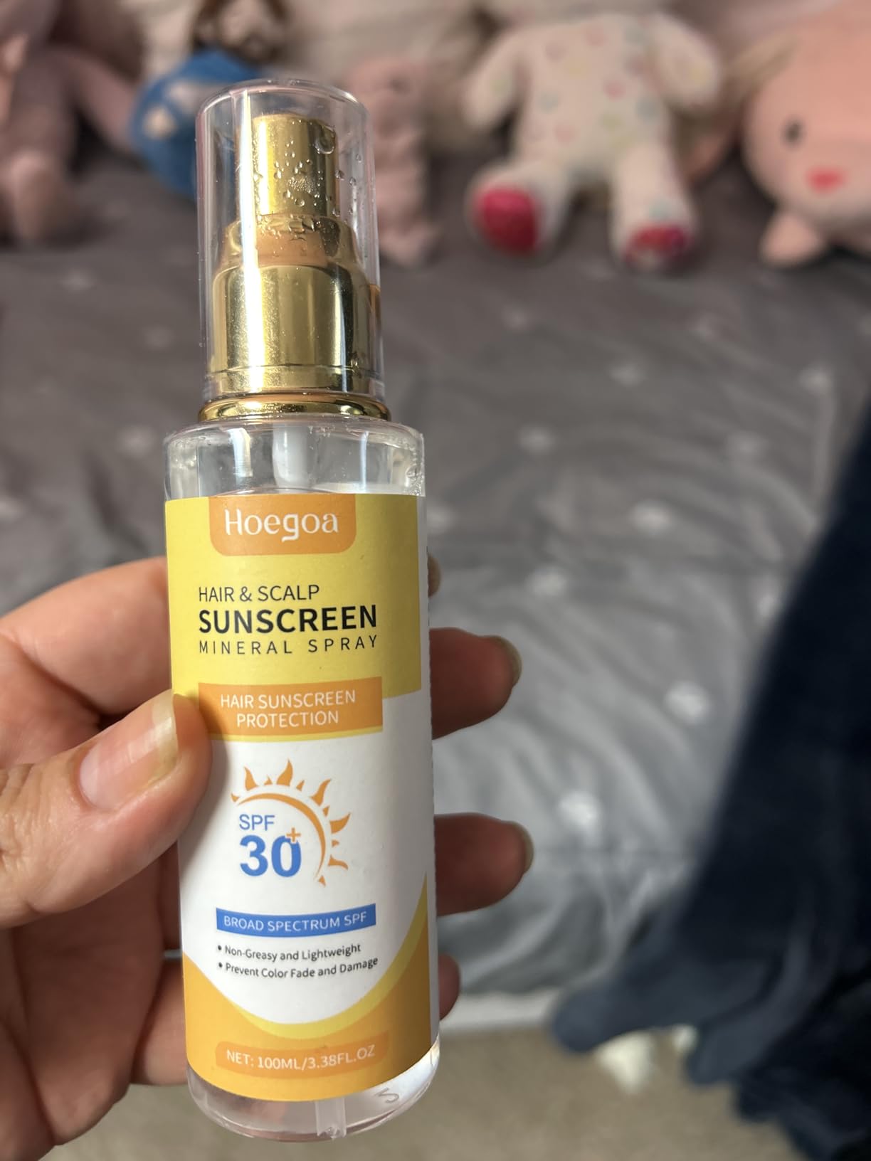 Hair & Scalp Sunscreen Spray SPF 30 | Color-Safe UV Blocker for Dyed/Highlighted Hair | Weightless Non-Greasy Protection | Beach & Pool Essentials | Coconut Enriched Scalp Shield customer photo 2