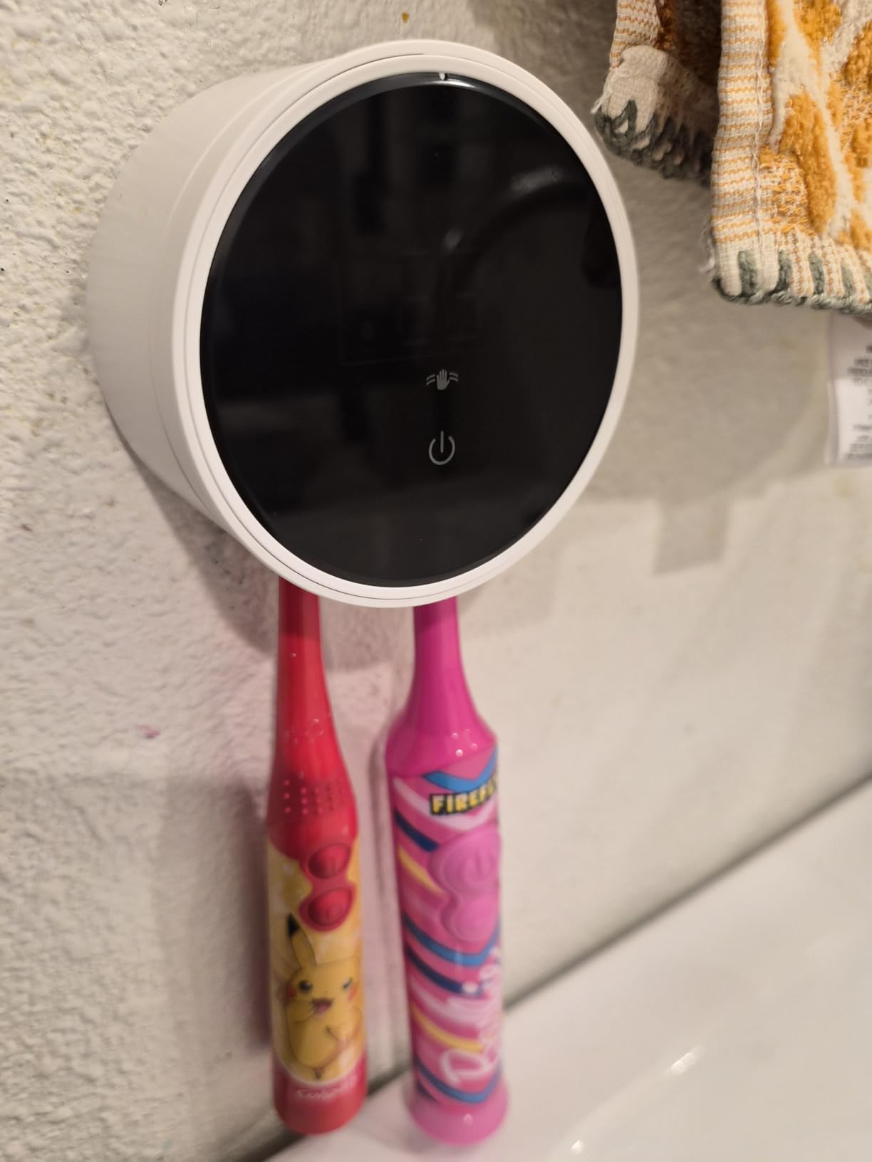 UV Toothbrush Sanitizer and Holder, WONICO Smart Tooth Brush Holders for Bathroom, Toothbrush Wall-Mounted Cleaner Organizer with Auto-Inductive Cover Fits Electric, Manual Toothbrushes for Home customer photo 2