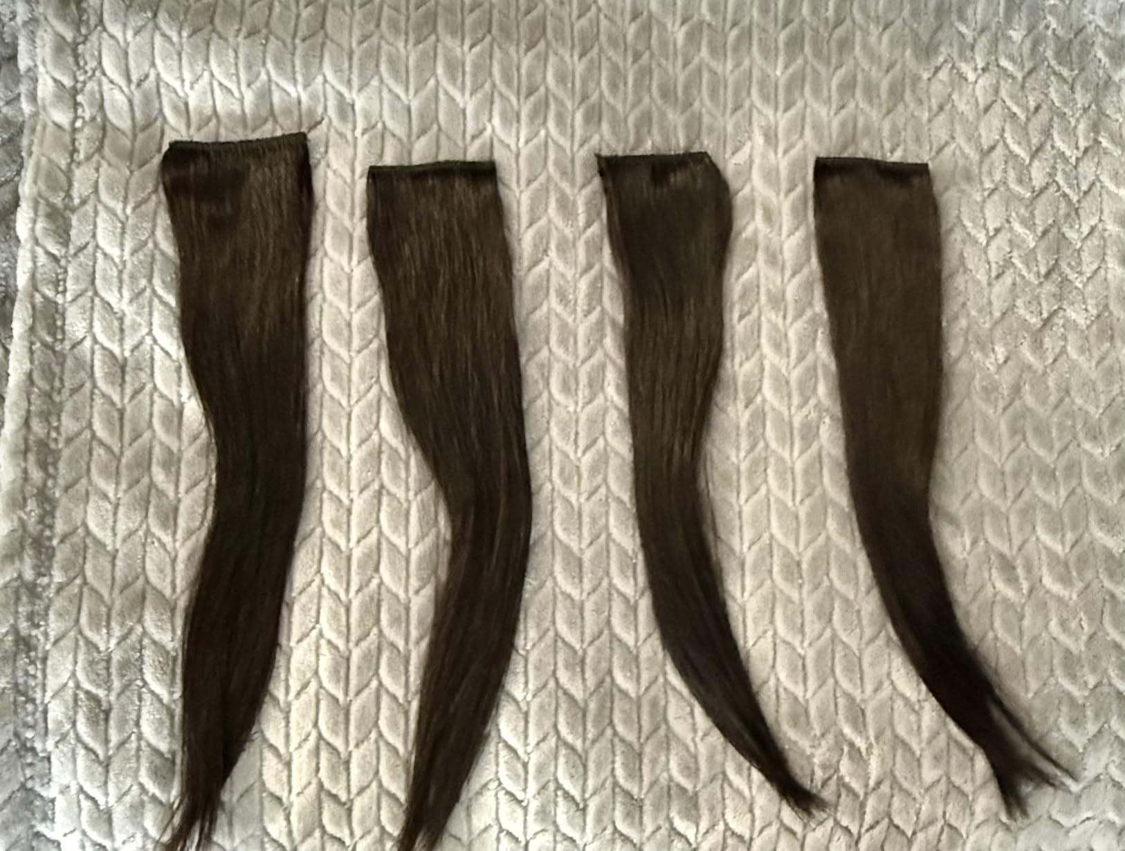 S-noilite Halo Hair Extension Invisible Wire in Real Remy Human Hair Extensions with Clips Adjustable Hidden Wire in Hair Extension for Women 12 inch Dark Brown customer photo 2