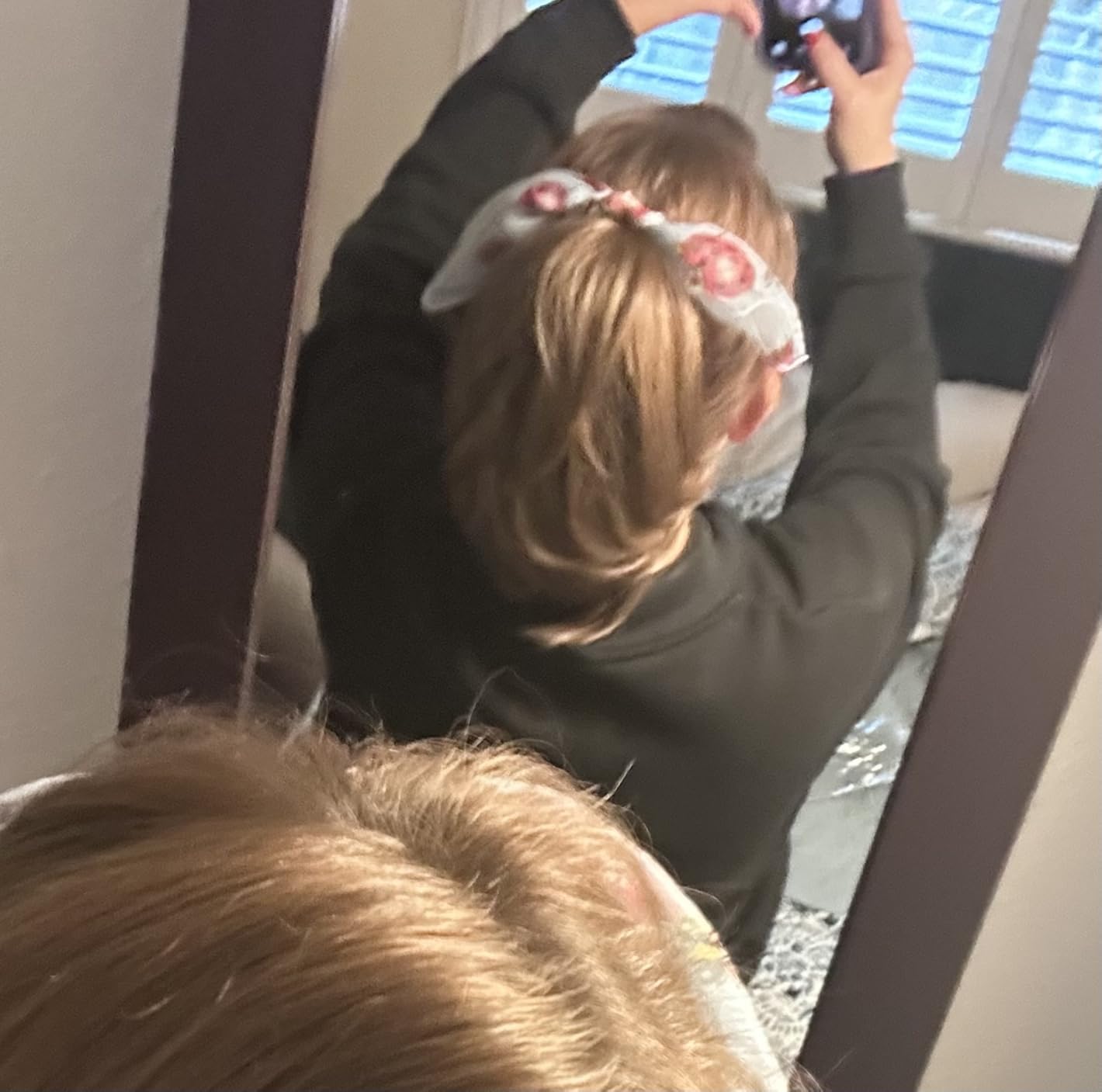 Clip on Ponytails for Women - 10 Inch Short Ponytail Extension, Straight Pony Tails Hair Extensions, Synthetic Hair Extensions Ponytail, Clip in Ponytail (Dark Blonde with Beige Blonde Highlights) customer photo 2
