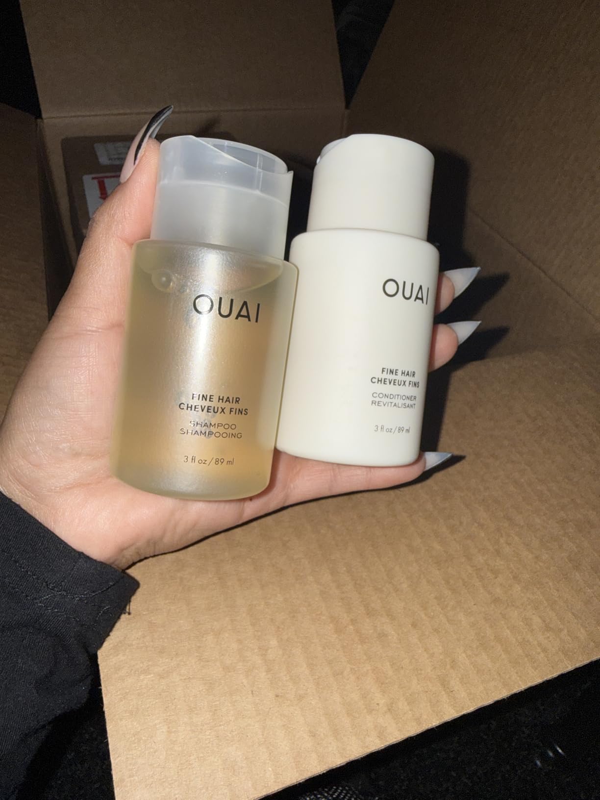 OUAI Fine Hair Shampoo & Conditioner Set - Travel Size (3 Oz) | Volumizing Shampoo & Conditioner With Strengthening Keratin, Biotin & Chia Seed Oil customer photo 1