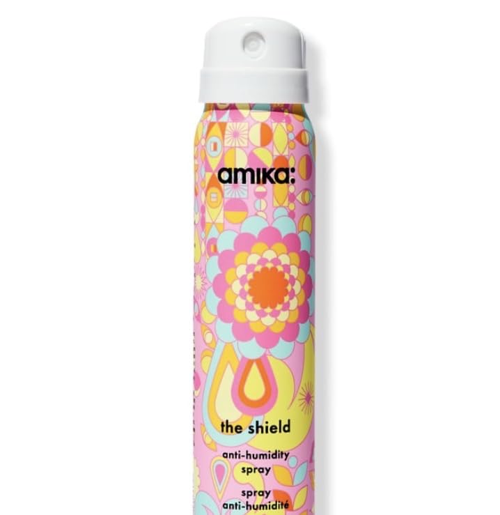 amika the shield anti-humidity spray | lightweight, invisible heat protection spray, contains UV filters, for smooth, frizz free hair customer photo 2