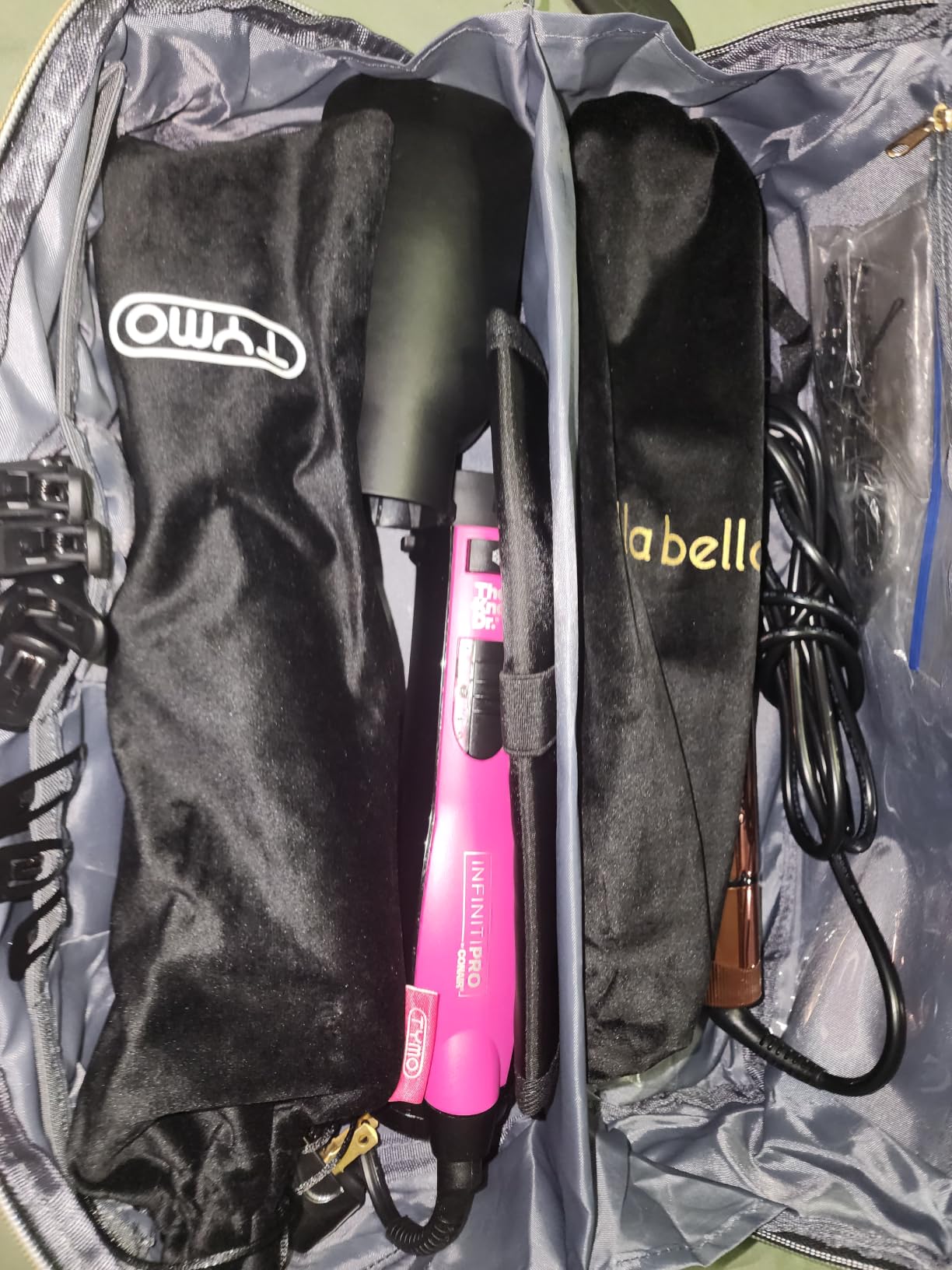 Mancro Hot Hair Tools Travel Bag with Separate Heat Resistant Mat, Large Capacity Wide-open Pouch customer photo 2