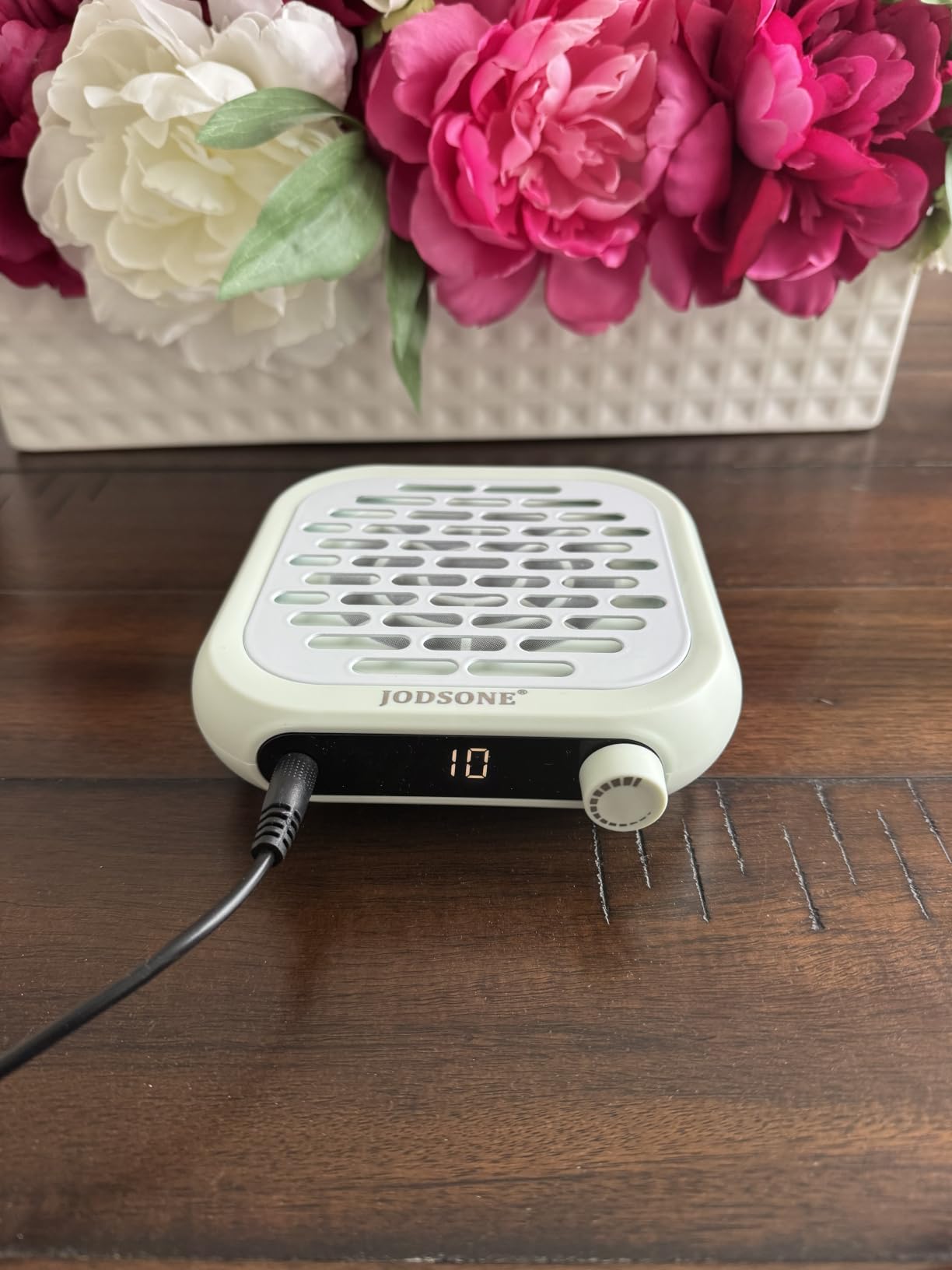 JODSONE Mini Nail Dust Collector PocketSized 6000RPM Powerful Suction Portable Nail Salon with 30 Filters Green customer photo 2