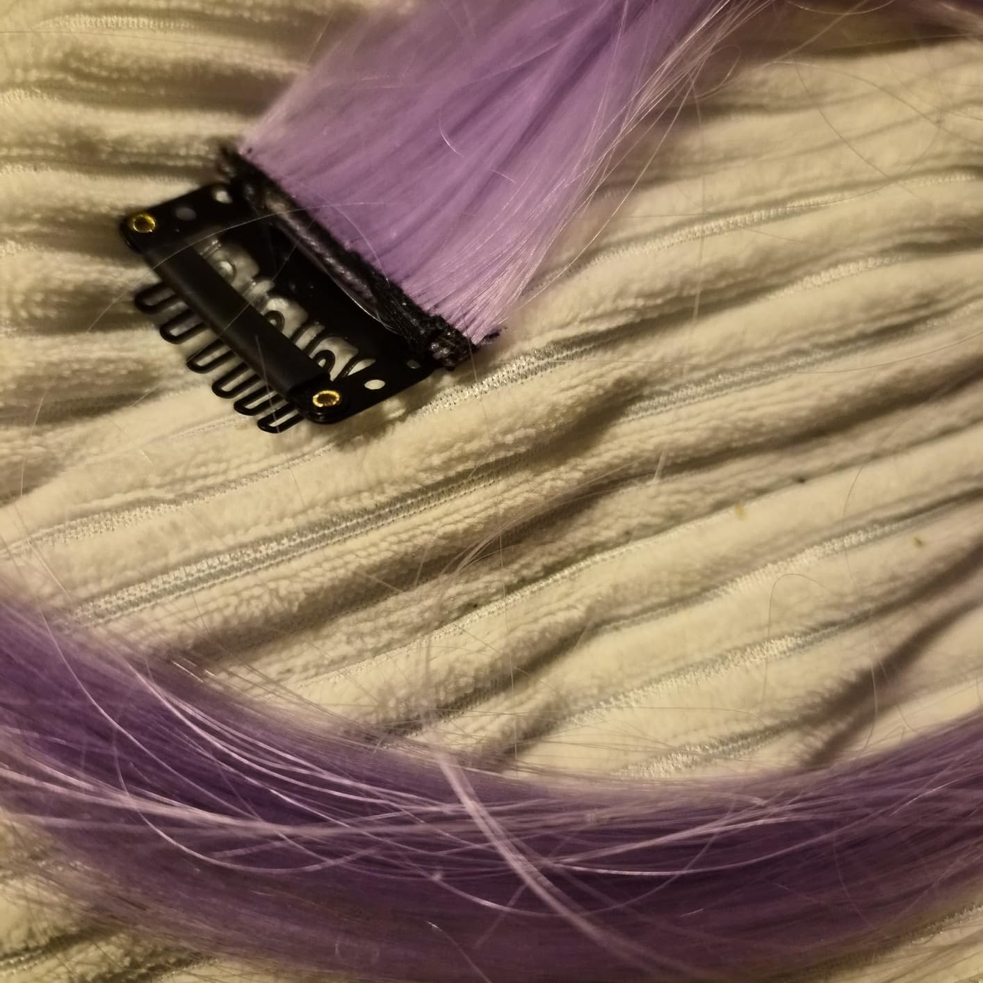 10 Colors Glow in the Dark Hair Extensions Clip Ins 20 Inch Multicolor Synthetic Hair Accessories 10PCS customer photo 1