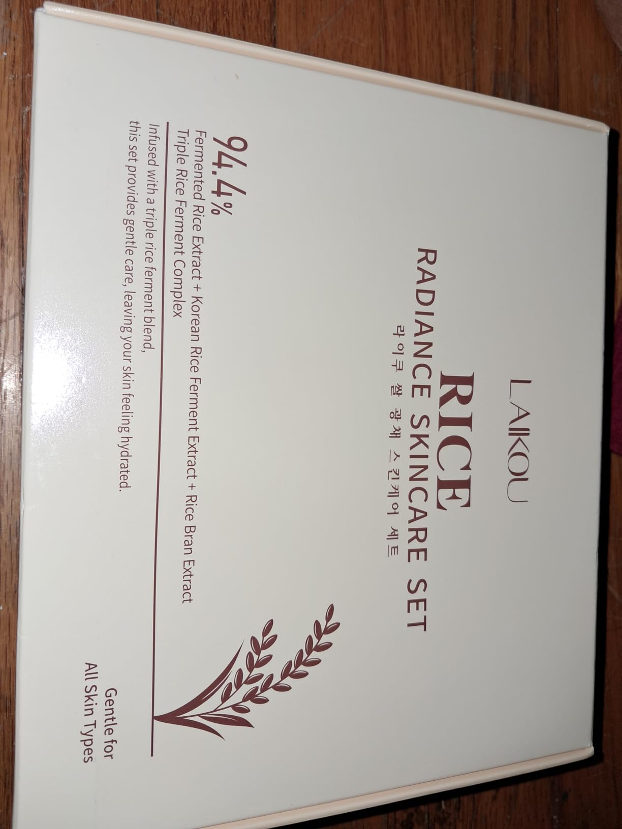 Moisturizing Korean Rice Skin Care Set - Radiance Skincare 5-Step Routine with Rice Cleanser, Toner, Serum, Face Cream, Eye Cream, Hyaluronic Acid & Ceramides for Glowing Skin, All Skin Types customer photo 1