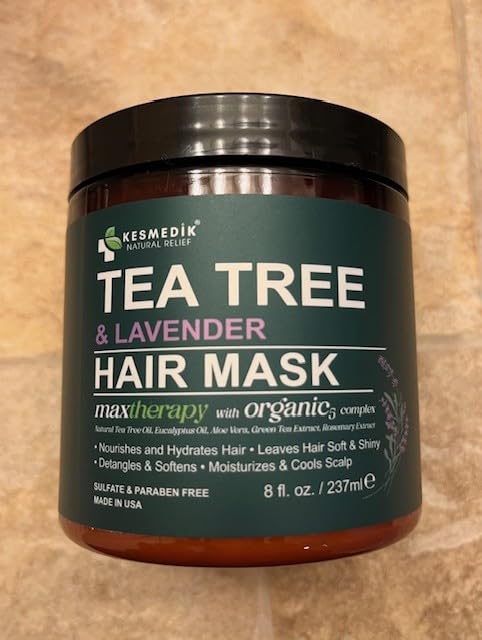 KESMEDIK Tea Tree Hair Mask with Rosemary & Lavender, Deep Conditioning Treatment for Dry, Damaged, Coarse Hair, Hydrating Hair Mask with Itchy Scalp Relief, Men & Women, Sulfate-Free customer photo 2