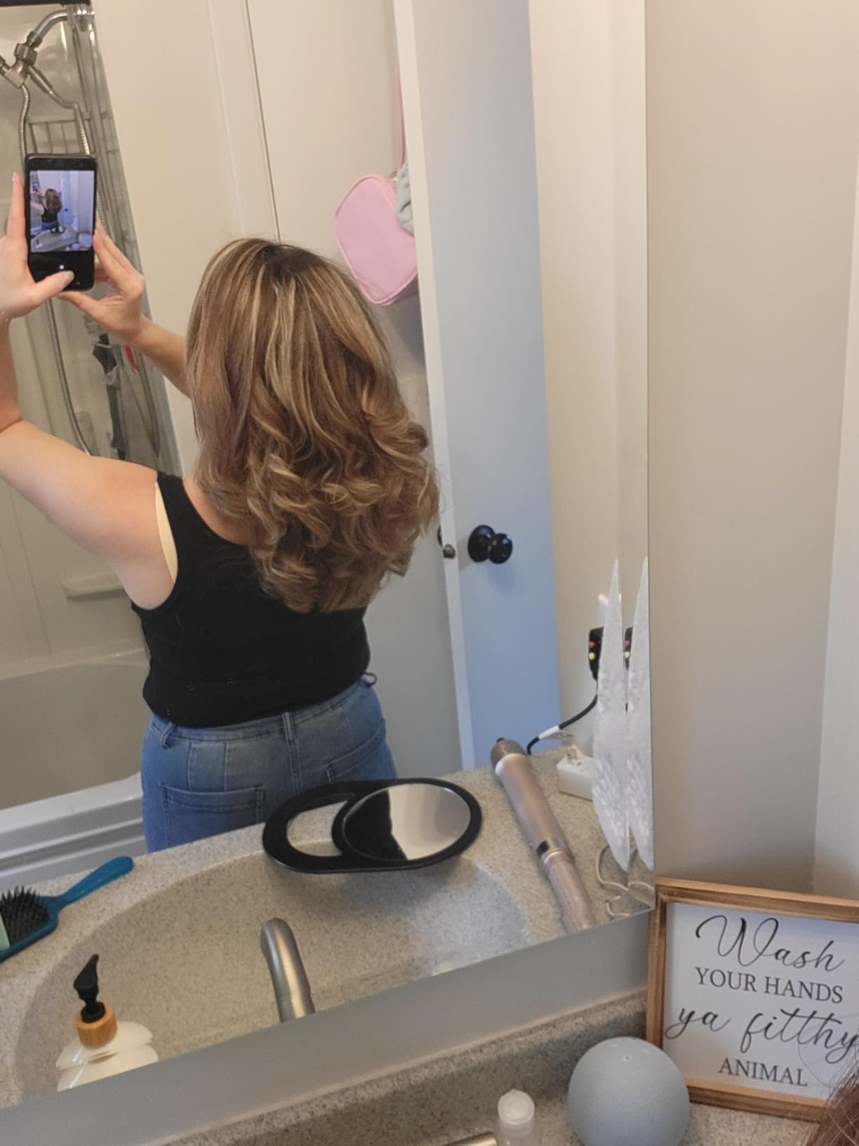 Mythsight StyleVibe 6-in-1 Air Styler, Hair Dryer & Blow Dryer Brush with Auto-Wrap Curl L/R, Fast Drying, Smooth Blowouts, Root-Lift Volume, No Heat Damage Frizz-Free Thermal Brush, Gifts for Women customer photo 1