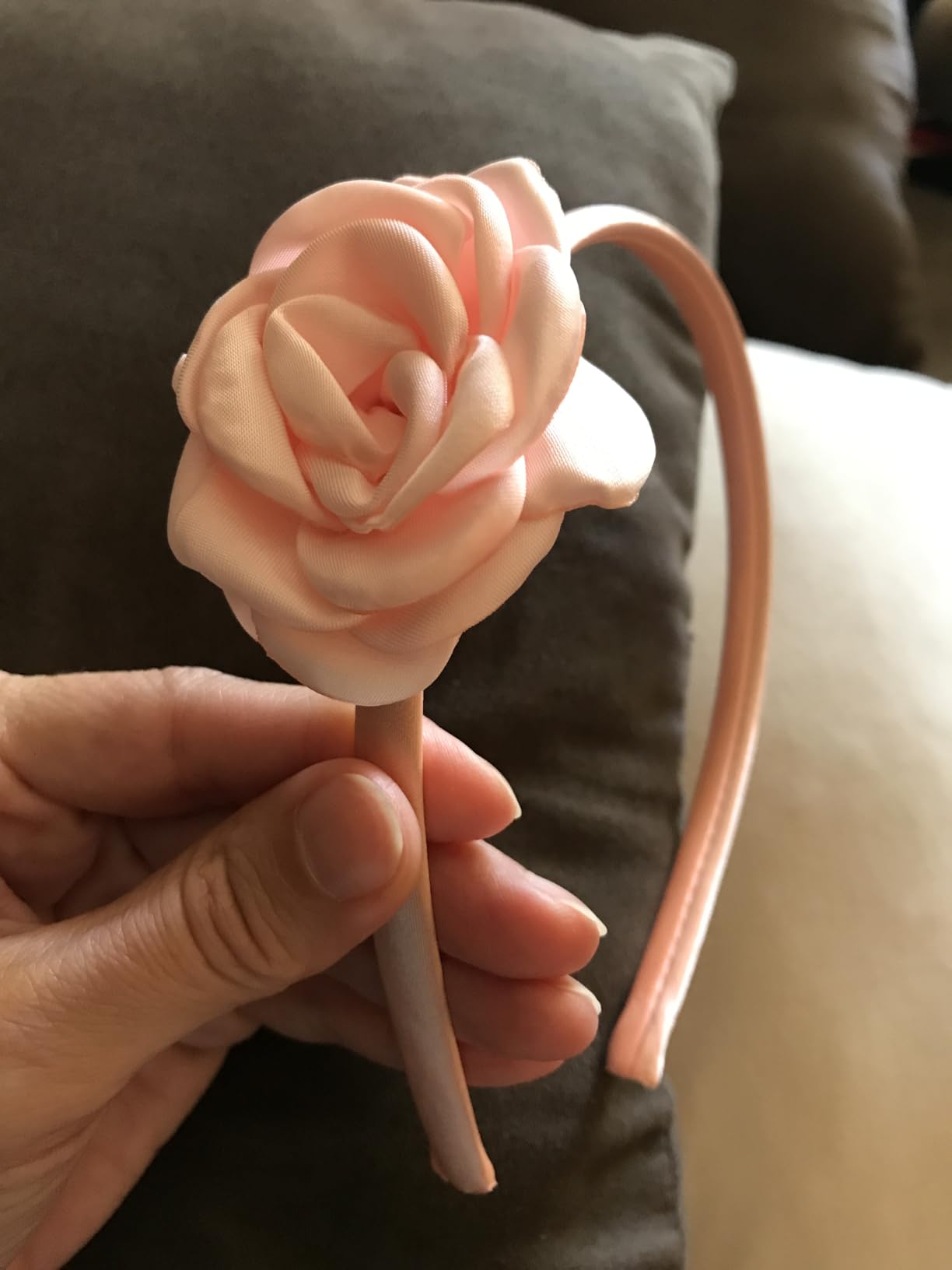10Pcs Girls Rose Flower Headbands Floral Kids Hair Accessories - Soft Satin Non-Slip Headbands in 10 Assorted Colors, Great for Parties, Photos, Daily Looks & Gifts customer photo 1