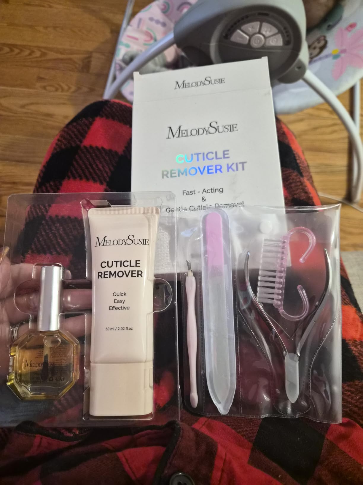 MelodySusie Cuticle Remover Kit, 60g Cuticle Remover Cream 15ML Cuticle Oil, Cuticle Nipper Trimmer Pusher, Nail File and Brush for Cuticle Softener & Moisturize Manicure Kit customer photo 1