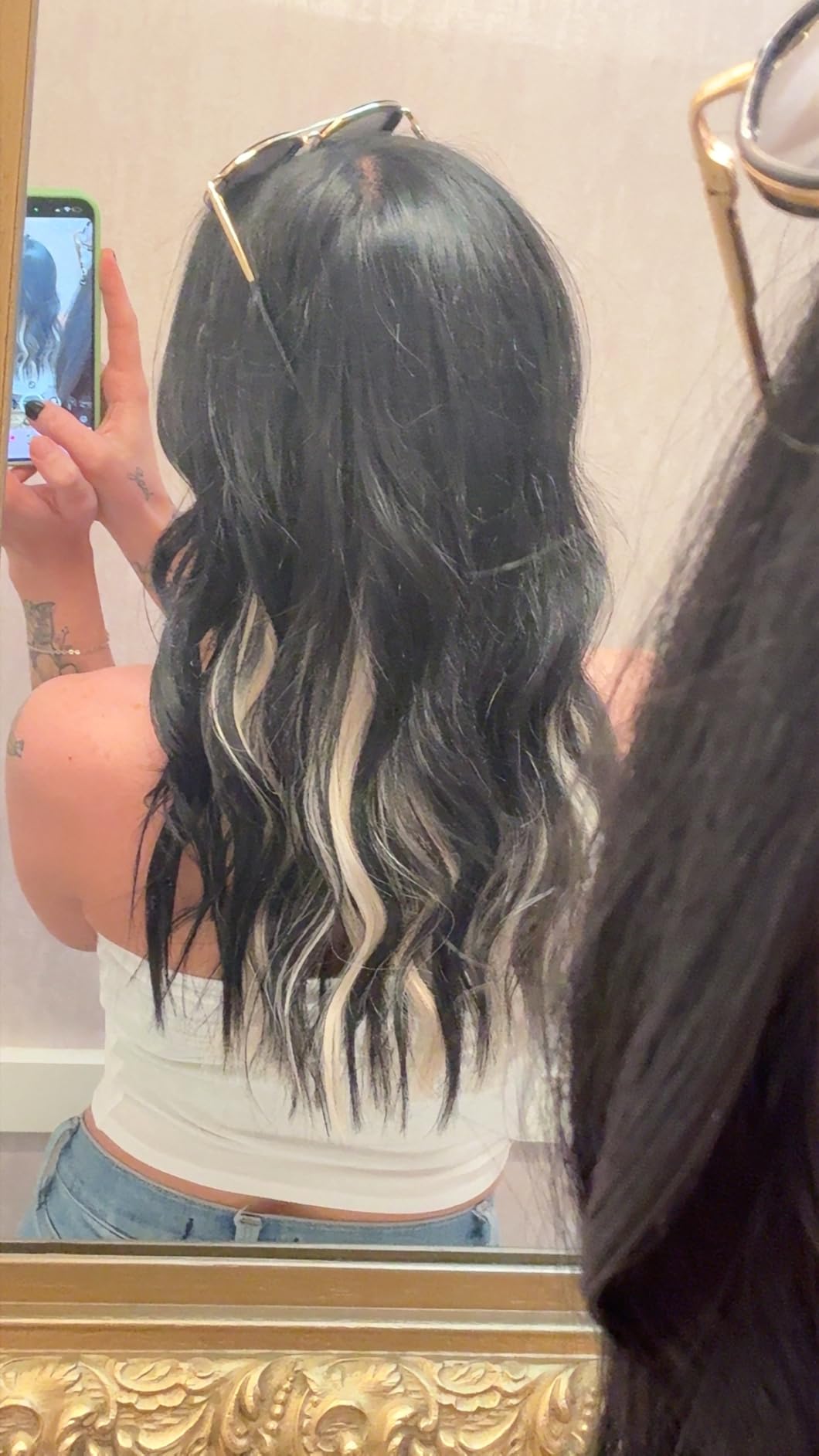 Ugeat 18 Inch Genius Weft Hair Extensions Human Hair Balayage Genius Weft Hair Extensions Light Brown Ombre Platinum Blonde Genius Wefts Human Hair Extension Fine Hair Types 50G customer photo 1