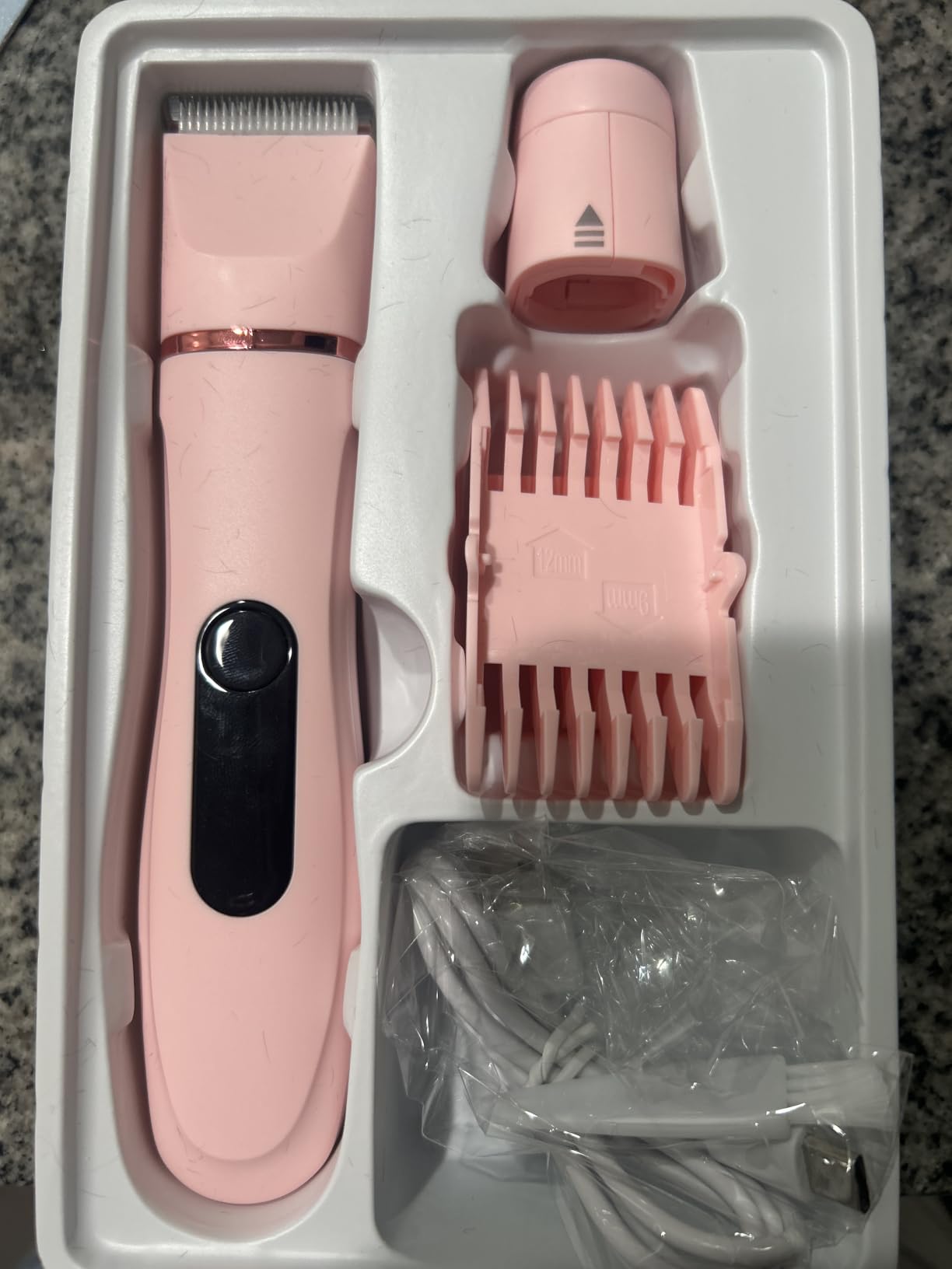 2-in-1 Trimmer for Men - Electric Razor for Men for Body Hair/Beard/Pubic, Waterproof Wet/Dry Use, Hair Shaver with 2PCS Ceramic Replacable Blades, Grooming Kit for Facial,Gifts for Men, Father, Black customer photo 2