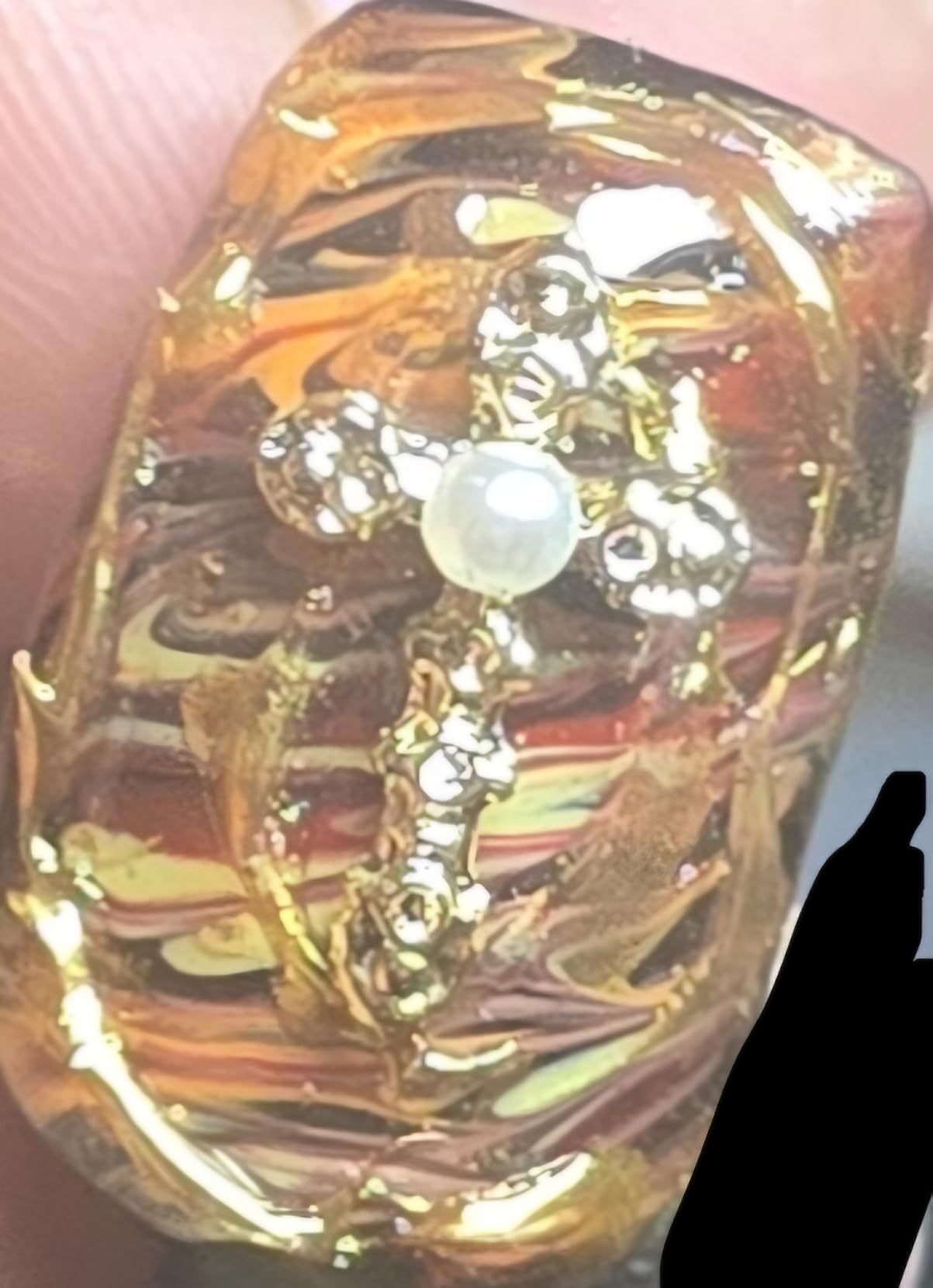 Teenitor Gold Chrome Nail Powder Kit with Nail Charms and Gems, Pearl Nail Chrome Powder for Nails, Silver Crome Powder for Gel Nails, Nail Supplies Nail Decor customer photo 1