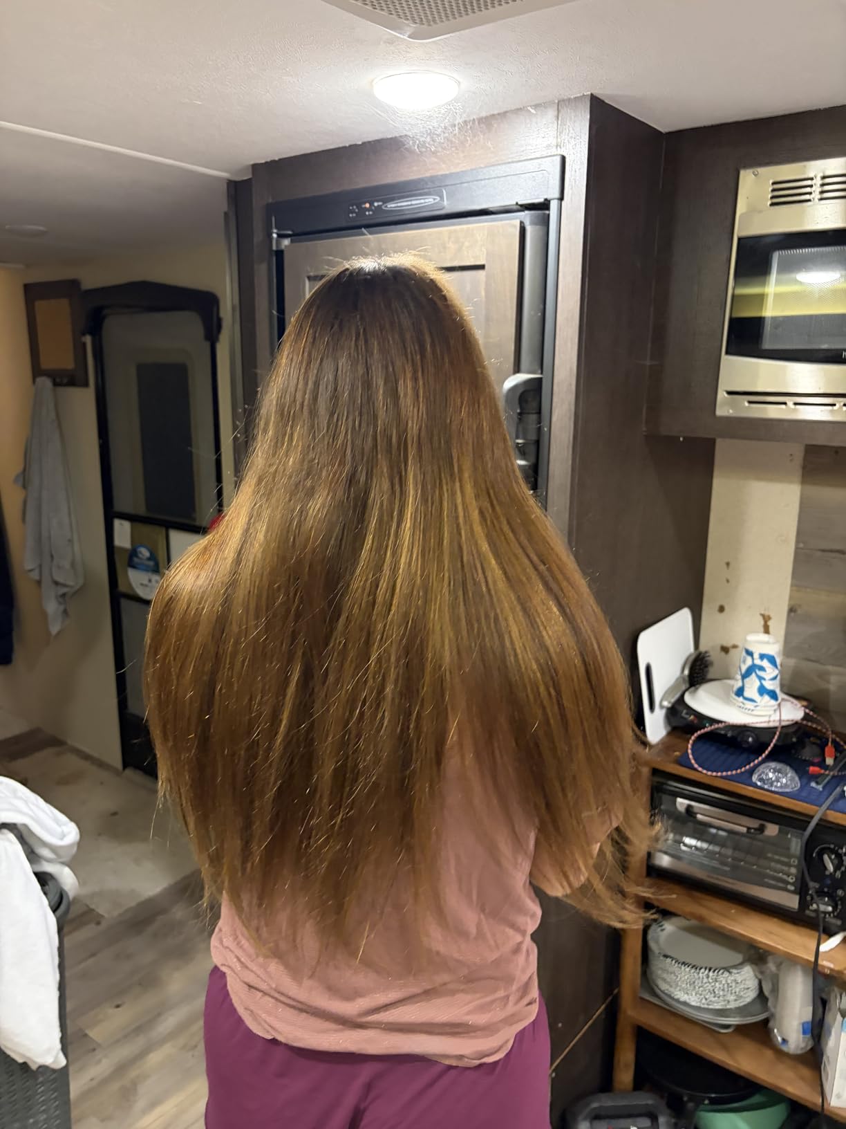 OVO Butterfly Weft Hair Extensions Human Hair Seamless Lightweight Hair Weft for Natural Length and Volume, Beaded Flat Weft Extensions Real Human Hair customer photo 1