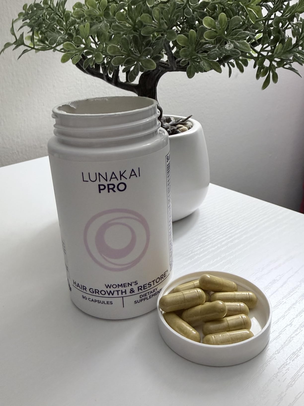 Lunakai USA Made Hair Growth Supplement for Women - Advanced 20 Nutrient with Marine Collagen, Saw Palmetto, Biotin & Keratin - Daily Hair Vitamins for Thicker Strands - 90 Capsules customer photo 1
