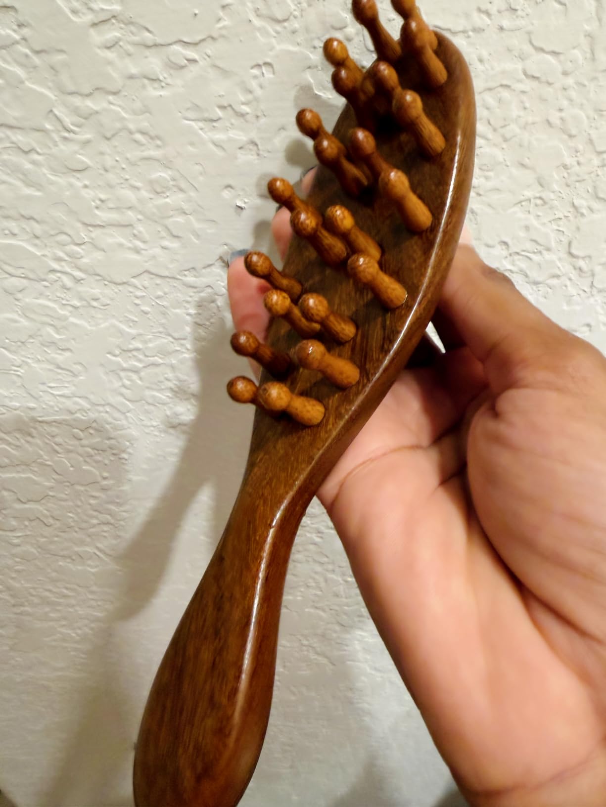 Loc Brush for Dreads and Microlocs, Loc Comb for Sisterlocks | Brush for Braids, Wooden Scalp Massager for Scalp Massage, Sandalwood Locs Comb with Storage Pouch customer photo 1