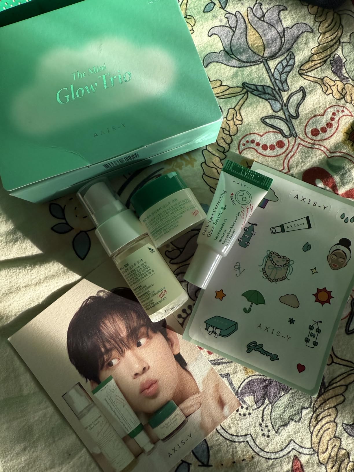 AXIS-Y Glow Your Own Way Korean Skin Care Set with Serums, Toner & Mirror | Travel Essentials, Gifts for Women & Men, Collagen Eye Serum, 5% Niacinamide Face Serum, Glutathione Toner, Compact Mirror customer photo 2