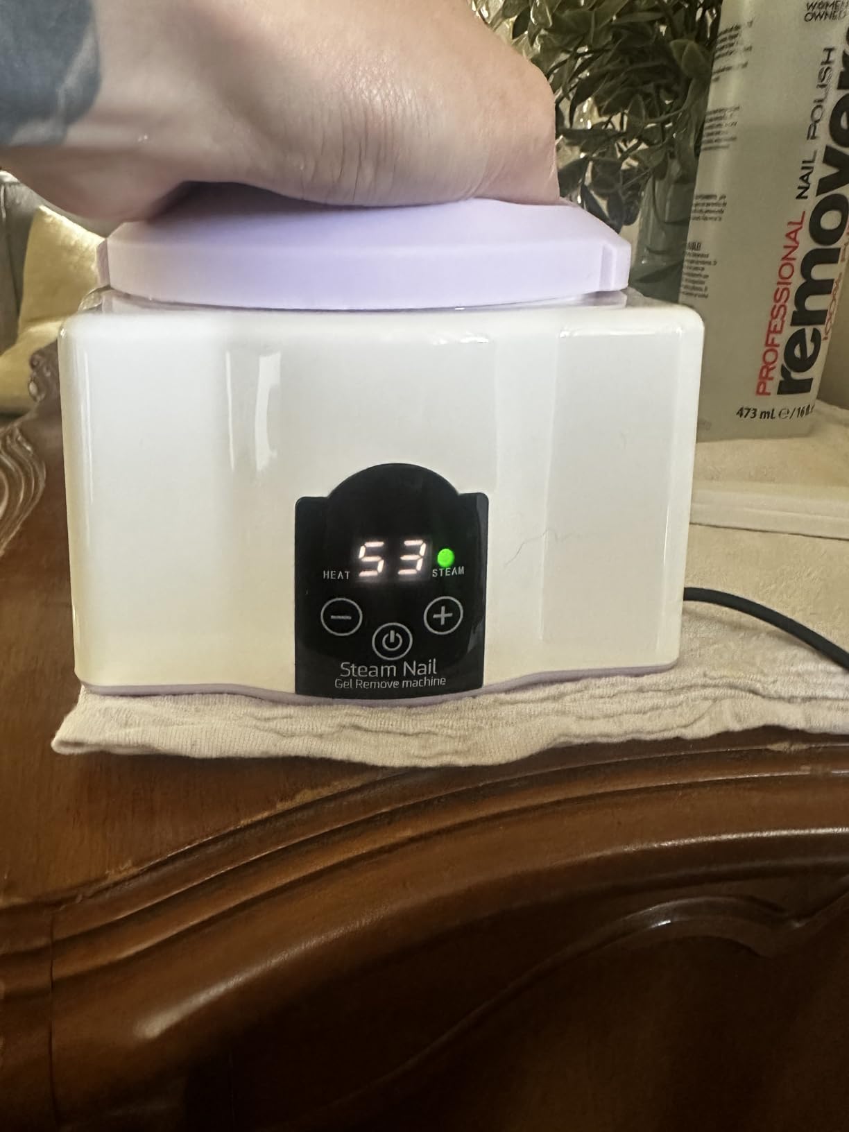 SAVILAND Gel Nail Polish Remover Machine Professional Soak Off for Nails | Steam soak off system, Acetone compatible, for acrylic nails, Salon tech use, Home DIY manicure tool customer photo 1