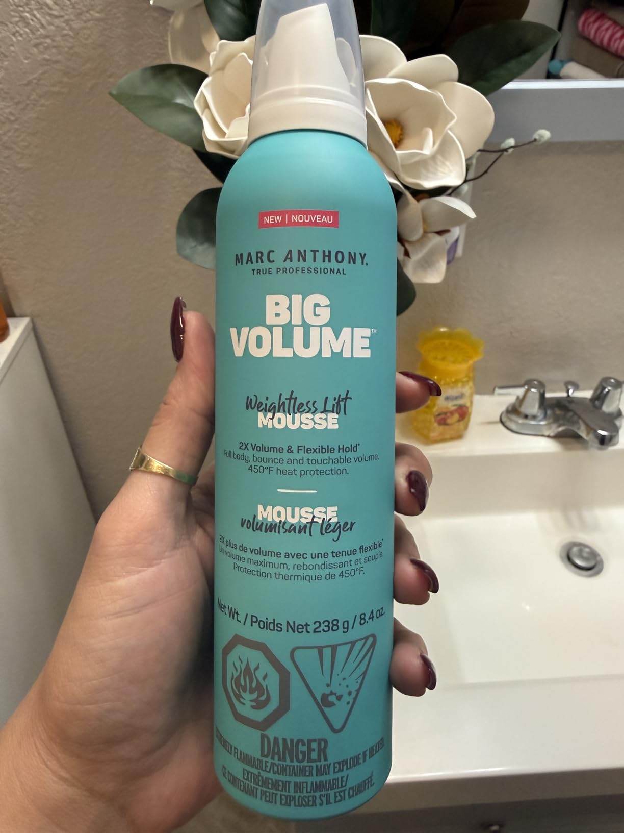 Marc Anthony Big Volume Hair Mousse for Fine, Thin Hair - Lightweight Volumizing Hair Styler with Flexible Hold for Full Body & Bounce - Frizz-Free & Sulfate-Free Hair Care Product customer photo 2