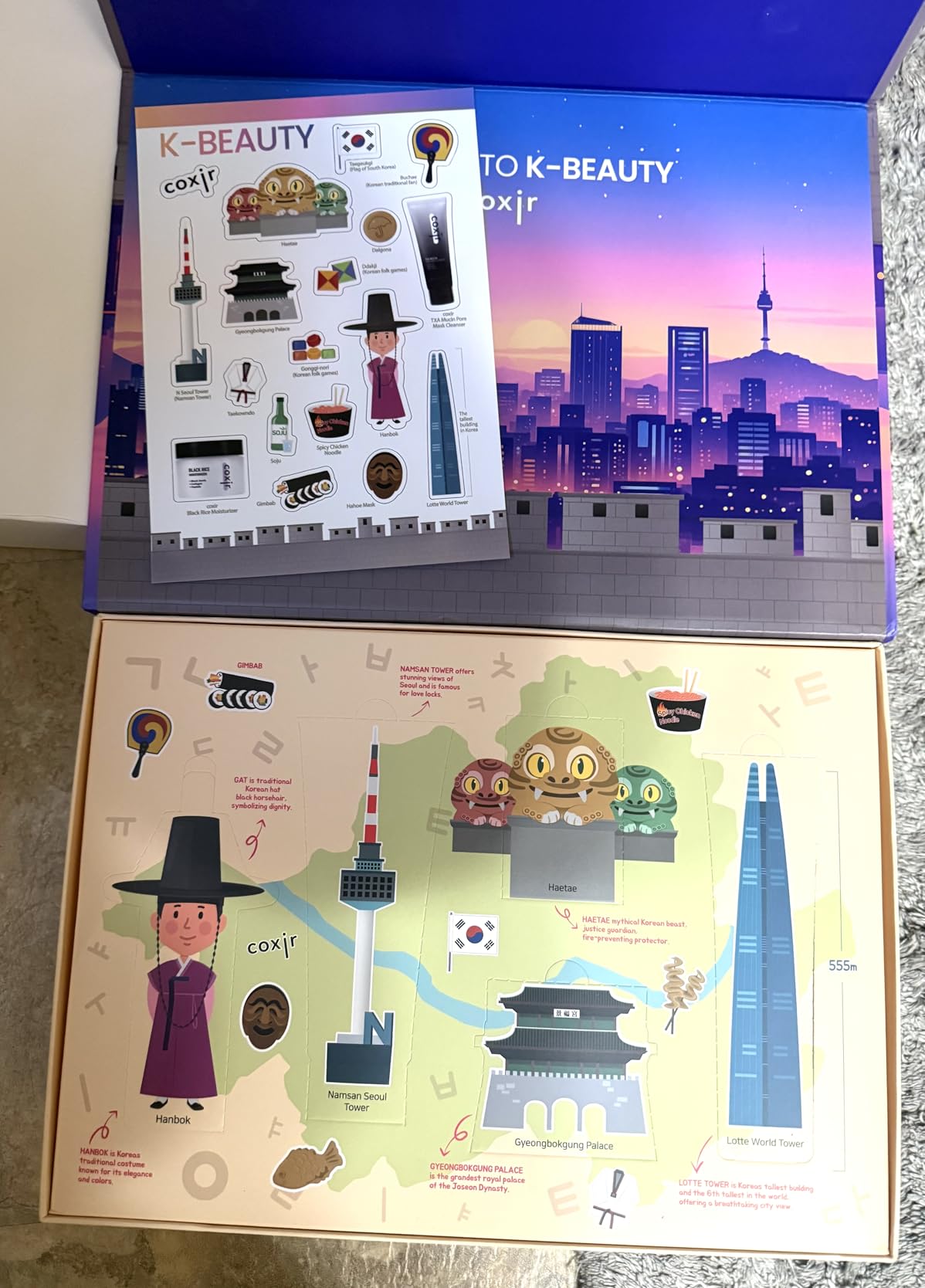 coxir Seoul Glow Korean Skincare Gift Set, 5-Step Routine | TXA, Black Rice & Snail Mucin, Cleanser + Mask + Ampoule + Balm + Cream, For Holiday & Birthday Gifting customer photo 2