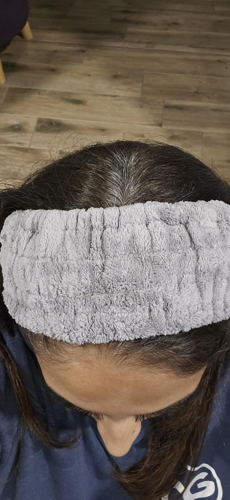 Microfiber Spa Headband 3-Pack, Soft Terry Cloth Headband for Washing Face, Facial Mask, Makeup, Shower, Yoga, Gift for Women and Teens (Gray+Milk White+Pink) customer photo 1