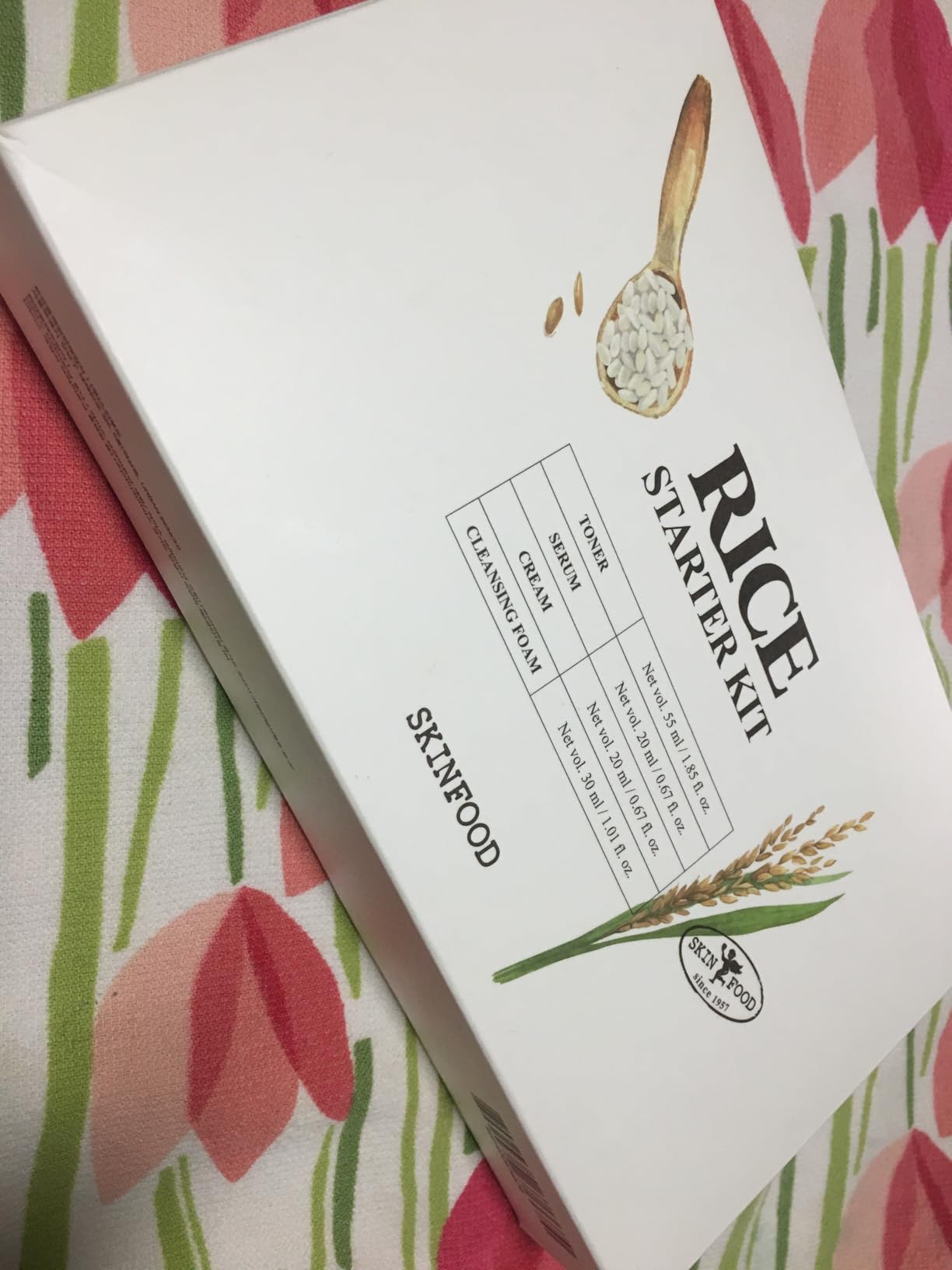 SKINFOOD Rice Starter Kit, Rice Toner, Rice Serum, Rice Moisturizer, and Rice Face Wash for Glass Skin, Korean Skin Care Set, Travel Size Kit, Stocking Stuffers, Gift Set for Women, Skincare Gift Set customer photo 2