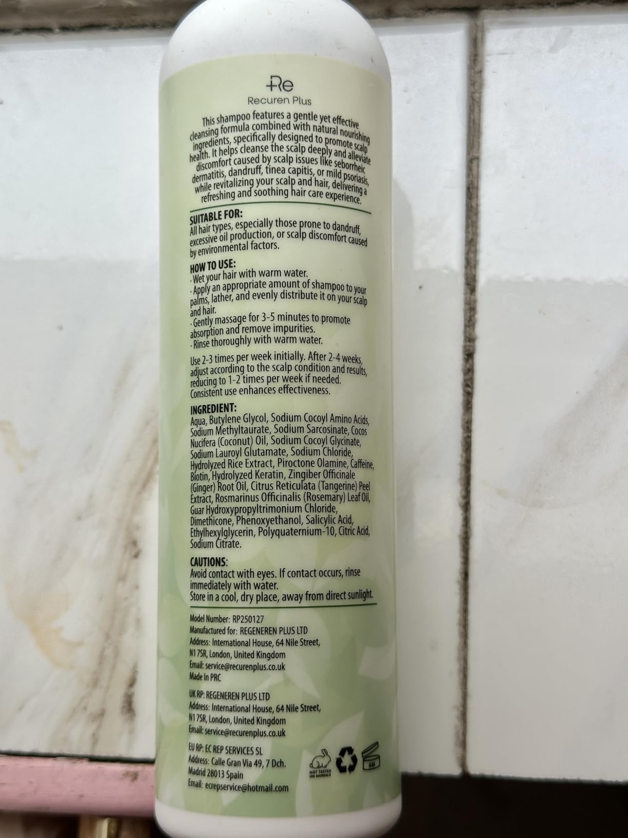Antifungal Shampoo for Folliculitis and Seborrheic Dermatitis: Scalp Psoriasis Treatment with Salicylic Acid, Piroctone Olamine, Rosemary & Coconut Oil 8.8 fl.oz customer photo 1
