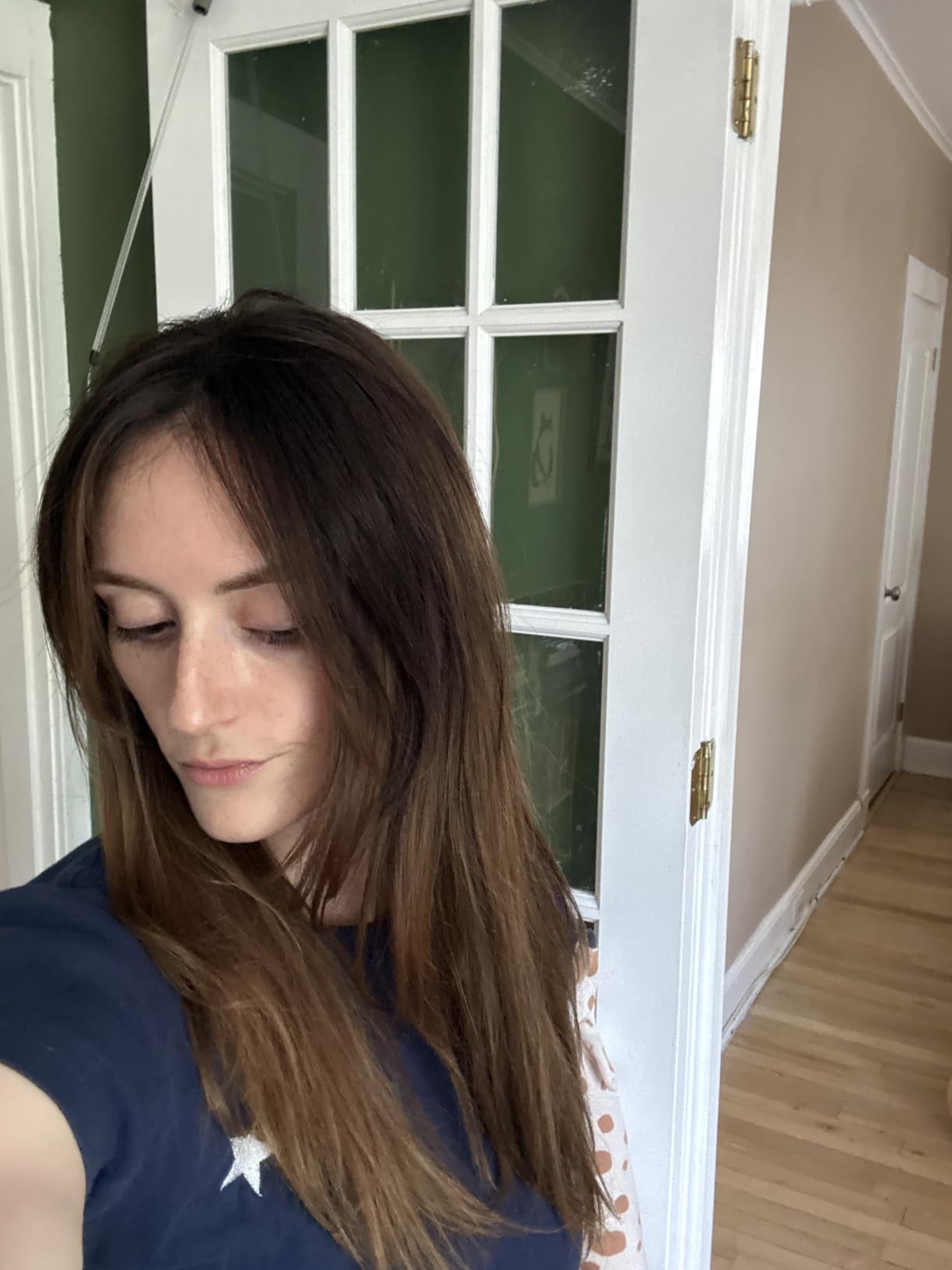 Clip in Bangs Real Human Hair for Women Side Bangs Hair Pieces Dark Brown Curtain Fringe Hand-Tied Lace Base Invisible Hairline customer photo 1