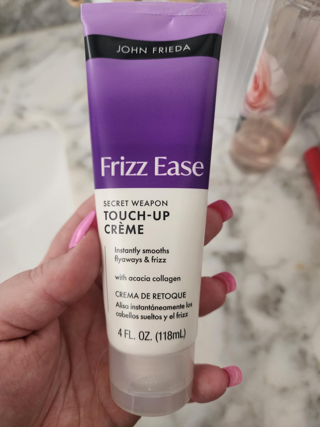 John Frieda Frizz Ease Secret Weapon Touch-Up Creme for Frizzy Hair, Anti-Frizz Smoothing Cream with Avocado Oil, 4 fl oz customer photo 1
