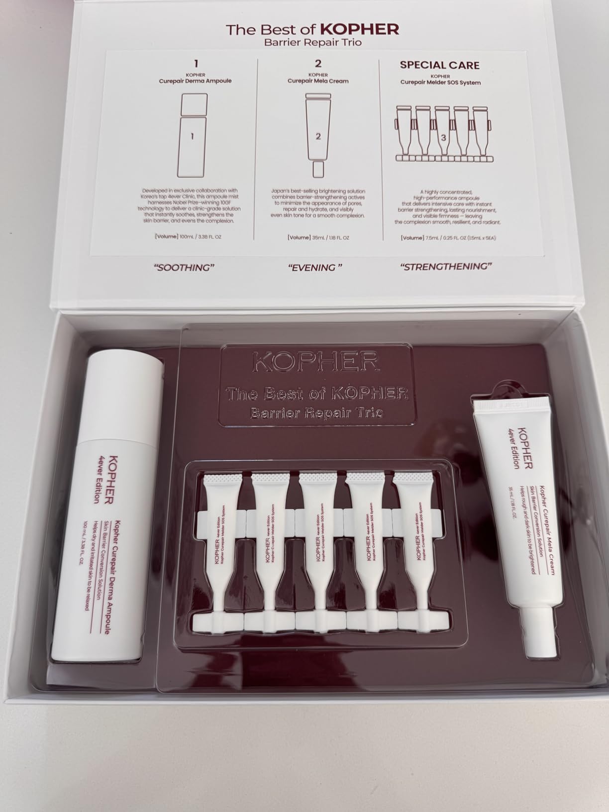 Kopher Barrier Repair Trio - Peptide & Niacinamide Skincare Set with Serum Mist, SOS Treatment & Cream, Hydrating, Soothing & Skin Barrier Care for Sensitive Skin, Korean Skincare customer photo 1
