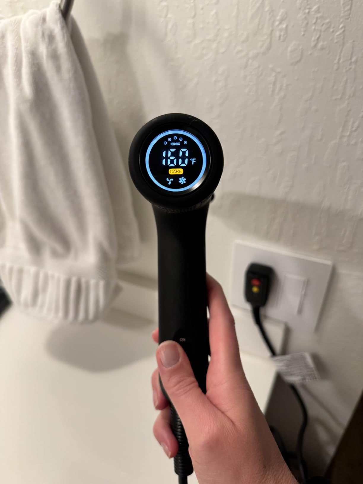 L'ANGE HAIR HauteAir Digital Professional Hair Dryer | LED Display for Precision Heat Control | Fast-Dry Brushless Motor with Cool Shot | Negative Ion Technology | Lightweight & Self-Cleaning (Blush) customer photo 1