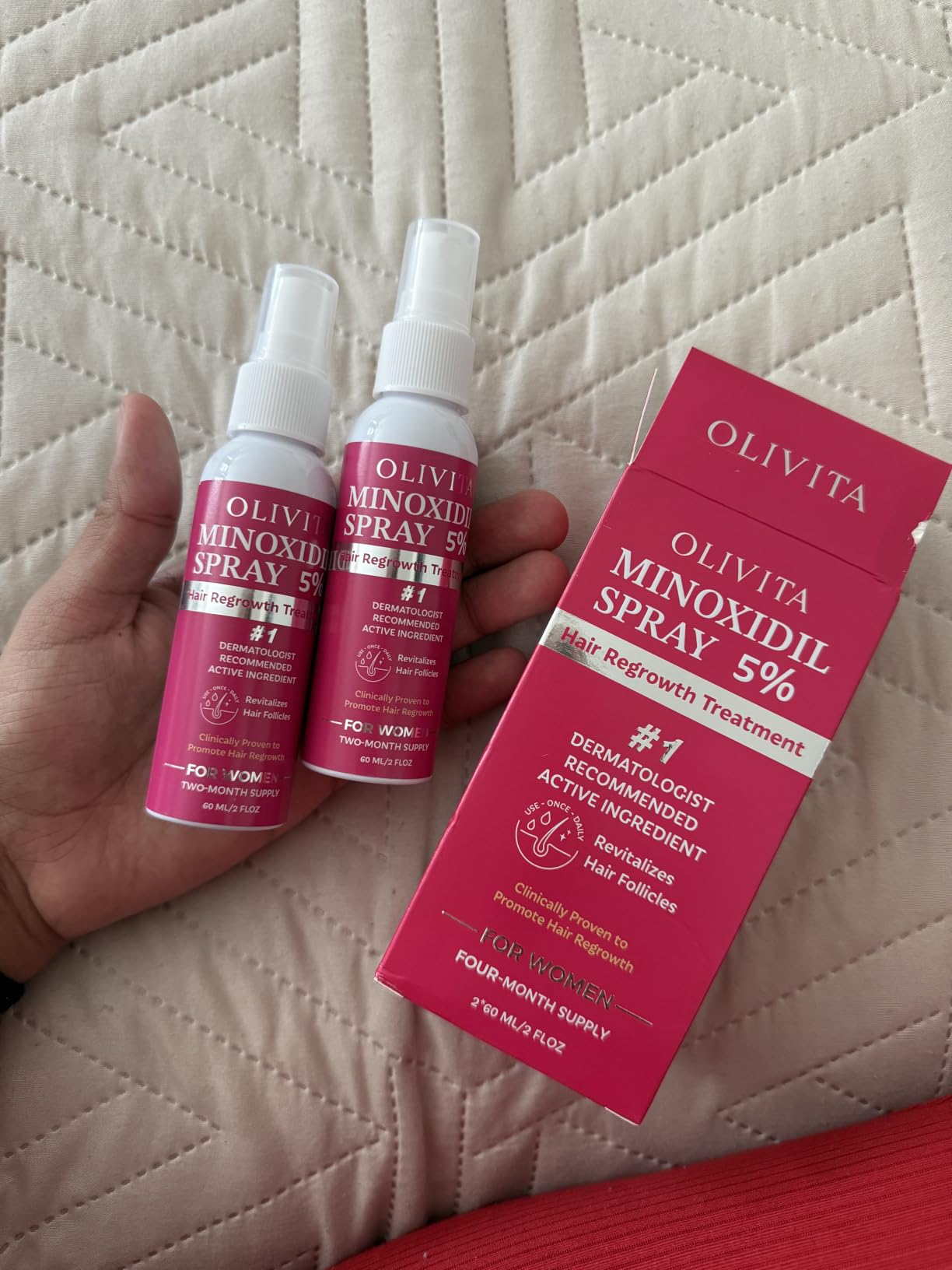 5% Minoxidil Spray for Women Hair Growth: Extra Strength Hair Regrowth Treatment - Revitalize Hair Follicles & Regrow Thicker, Fuller Hair customer photo 1