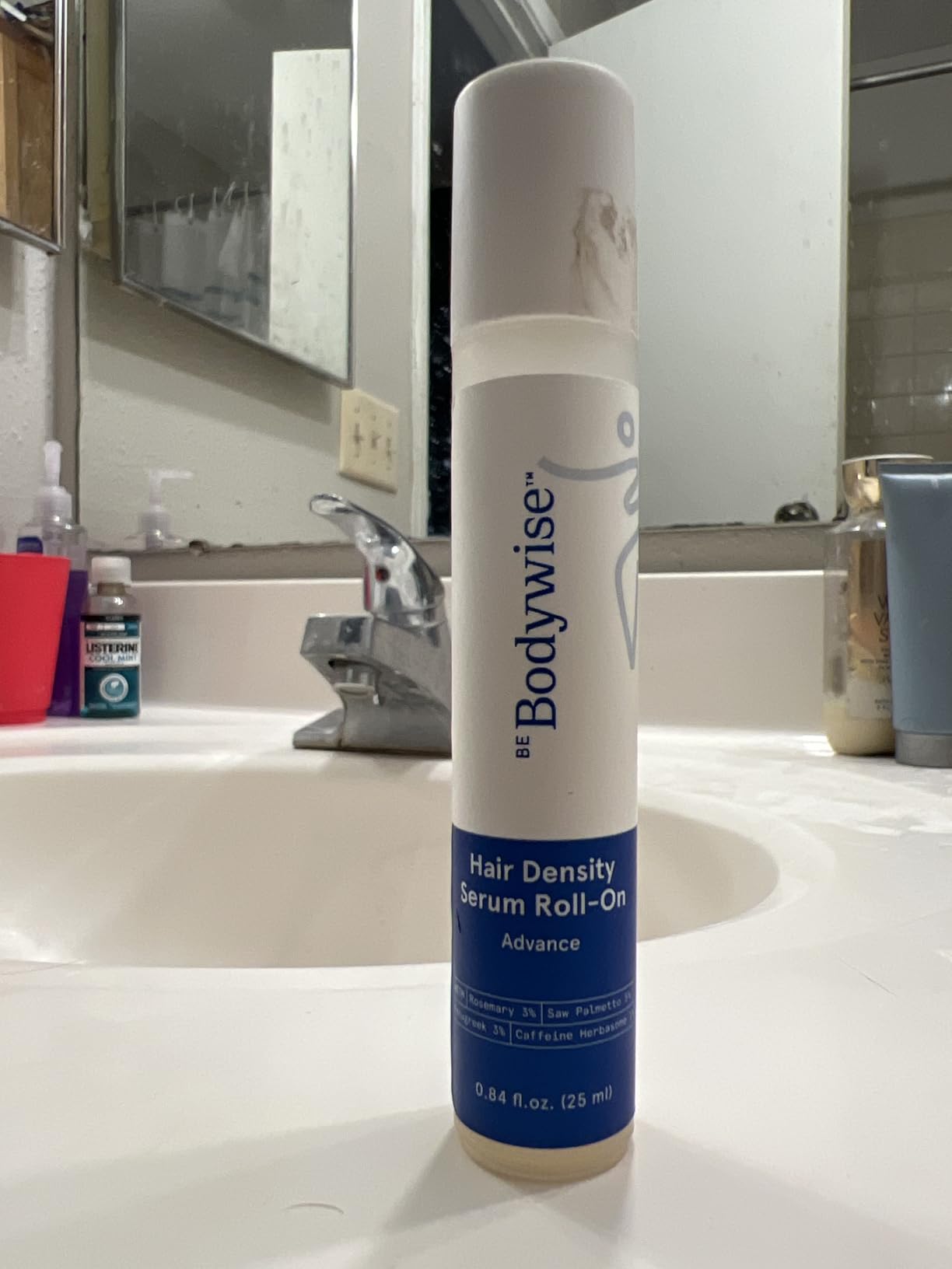 Be Bodywise Hair Growth Serum Roll On - 5% Saw Palmetto, 3% Rosemary Oil for Hair Growth, 3% Fenugreek,1% Caffeine Herbasome | Serum for Hair Loss & Hair Regrowth For Men & Women 25ml/0.84 fl oz customer photo 1