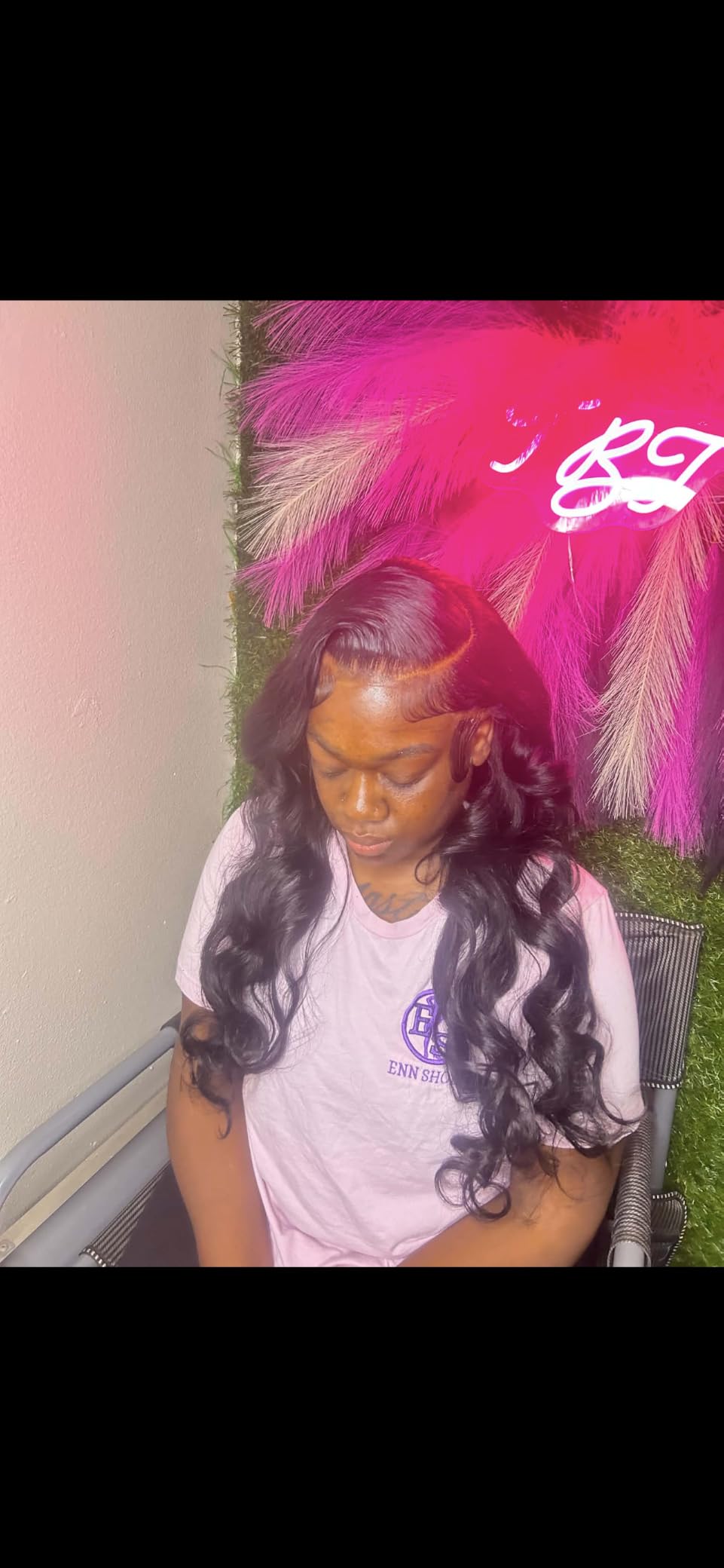 Lace Front Wigs Human Hair 32 Inch 12A Virgin Straight Human Hair Wig 200 Density Soft 13x6 Lace Front Wigs Human Hair Pre Plucked Invisilbe Hairline Glueless HD Frontal Wig Natural Black customer photo 2
