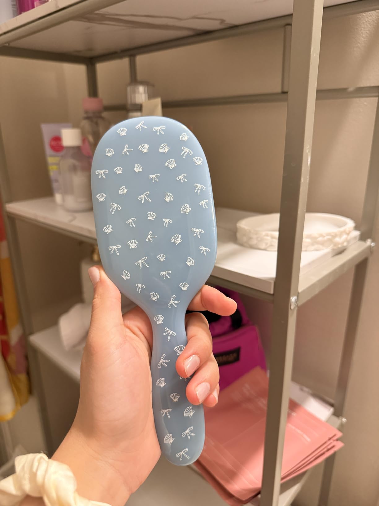Kitsch Smooth & Polish Brush - Dual Bristle Detangler Brush, Shine & Frizz Control - Vegan Boar & Nylon Hair Brush with Cushioned Pad for Scalp Massage - Hair Care Tool for All Hair Types - Terracotta customer photo 2
