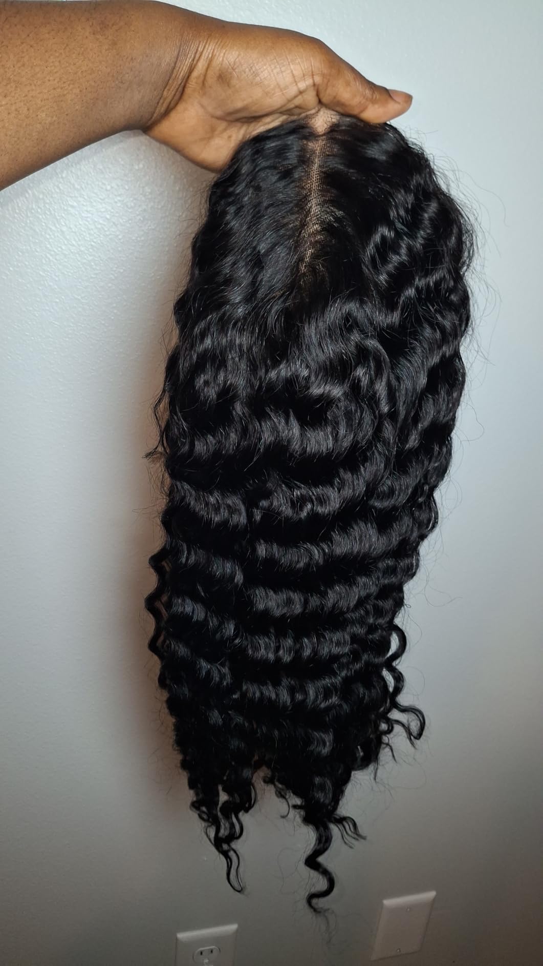 Beluck Deep Wave 9X6 Max Part Glueless Wigs Human Hair Pre Plucked Pre Cut, 210% Density Curly Ready To Wear HD Lace Front Wigs Human Hair For Black Women Beginner Friendly Natural Black 18 Inch customer photo 2