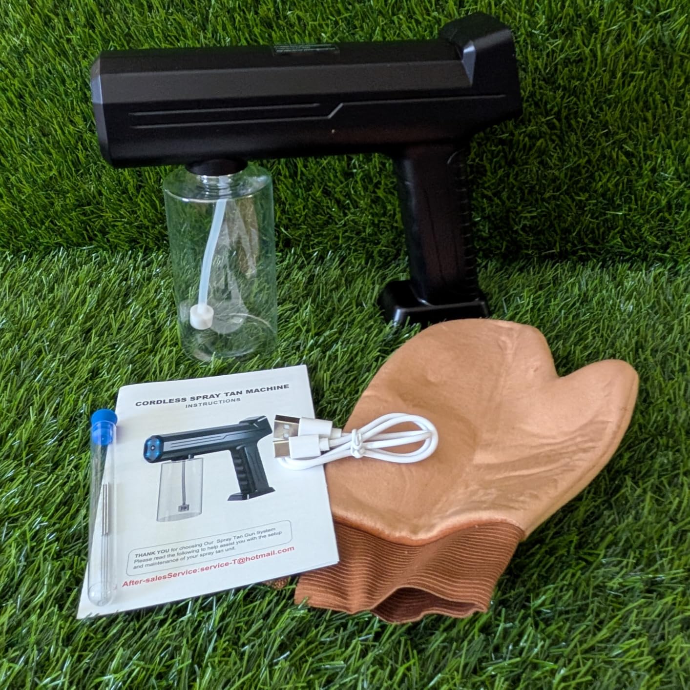 Spray Tan Machine, Portable & Cordless Spray Tan Gun, Long Battery Life | Lightweight, Spray Tan Gun Machine with 300ml Bottle, Spray Tanning Machine for Home, Salon, DIY and Travel Use customer photo 2