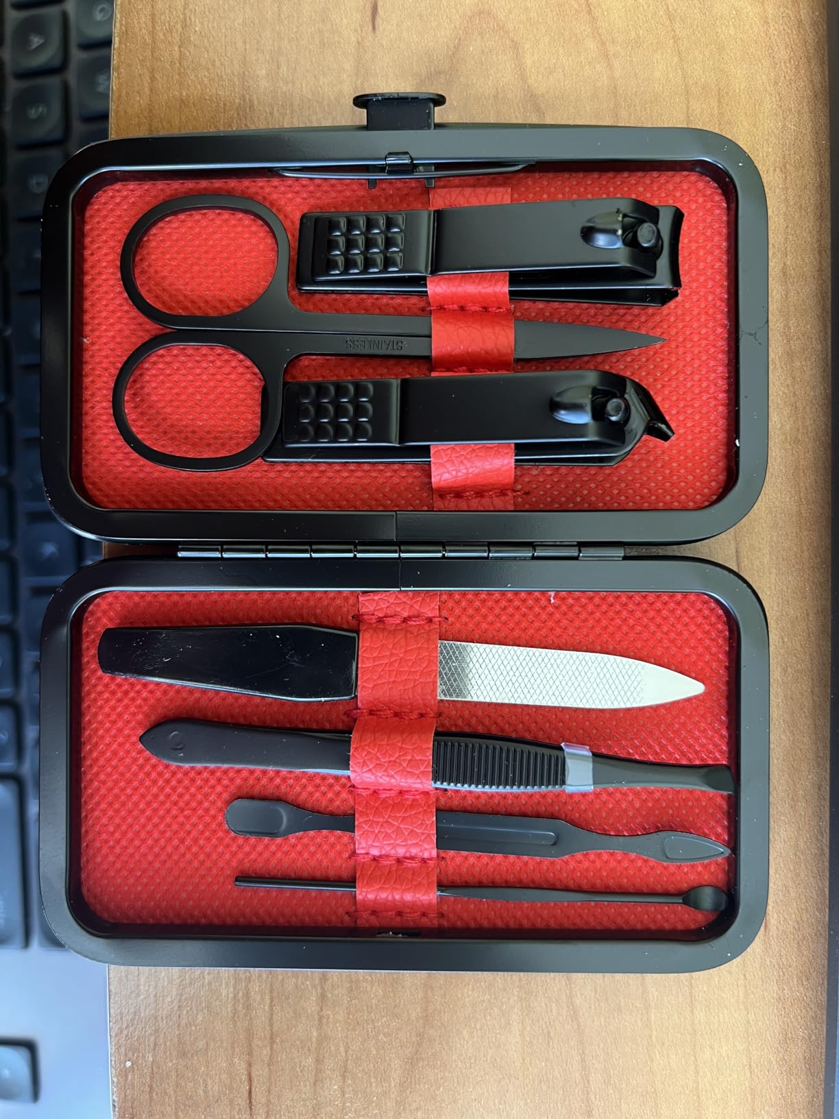 Gift for Dad Men, Manicure Set Nail Clippers Grooming Kit with Travel Case, Personal Care Tools Birthday Gifts for Men Women customer photo 1