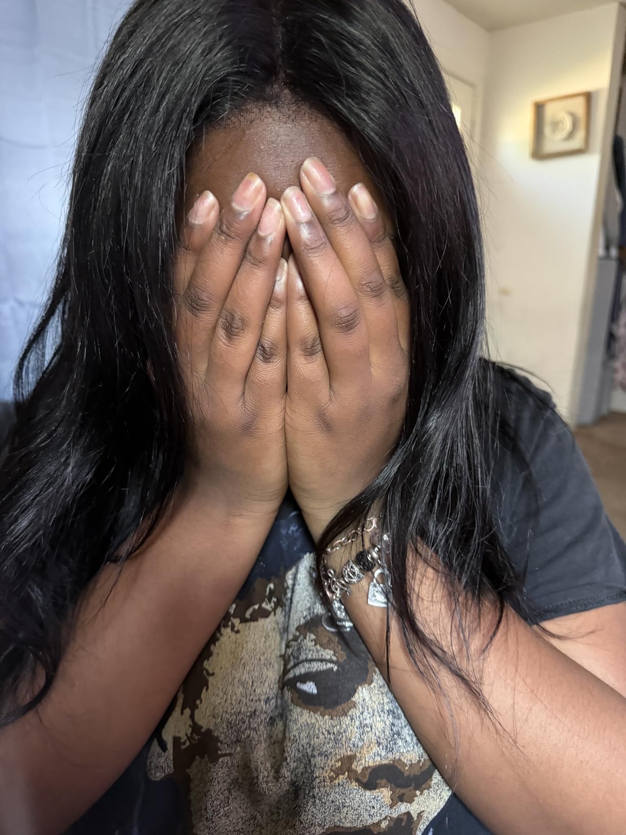 16 Inch Layered Wig Face-Framing Glueless Wigs Human Hair Pre Plucked Pre Cut 200 Density 6X6 Straight HD Lace Front Ready To Wear Wigs Glueless Human Hair For Black Women Beginner Friendly customer photo 2