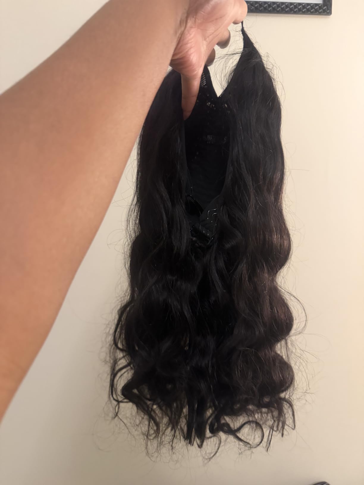 V Part Wig Human Hair Body Wave 200 Density Upgrade U Part Wigs with Drawstring Wig Human Hair No Glue No Sew-in Wear and Go Half Wigs Human Hair Natural Color 3X Longer Lifespan 22Inch customer photo 2