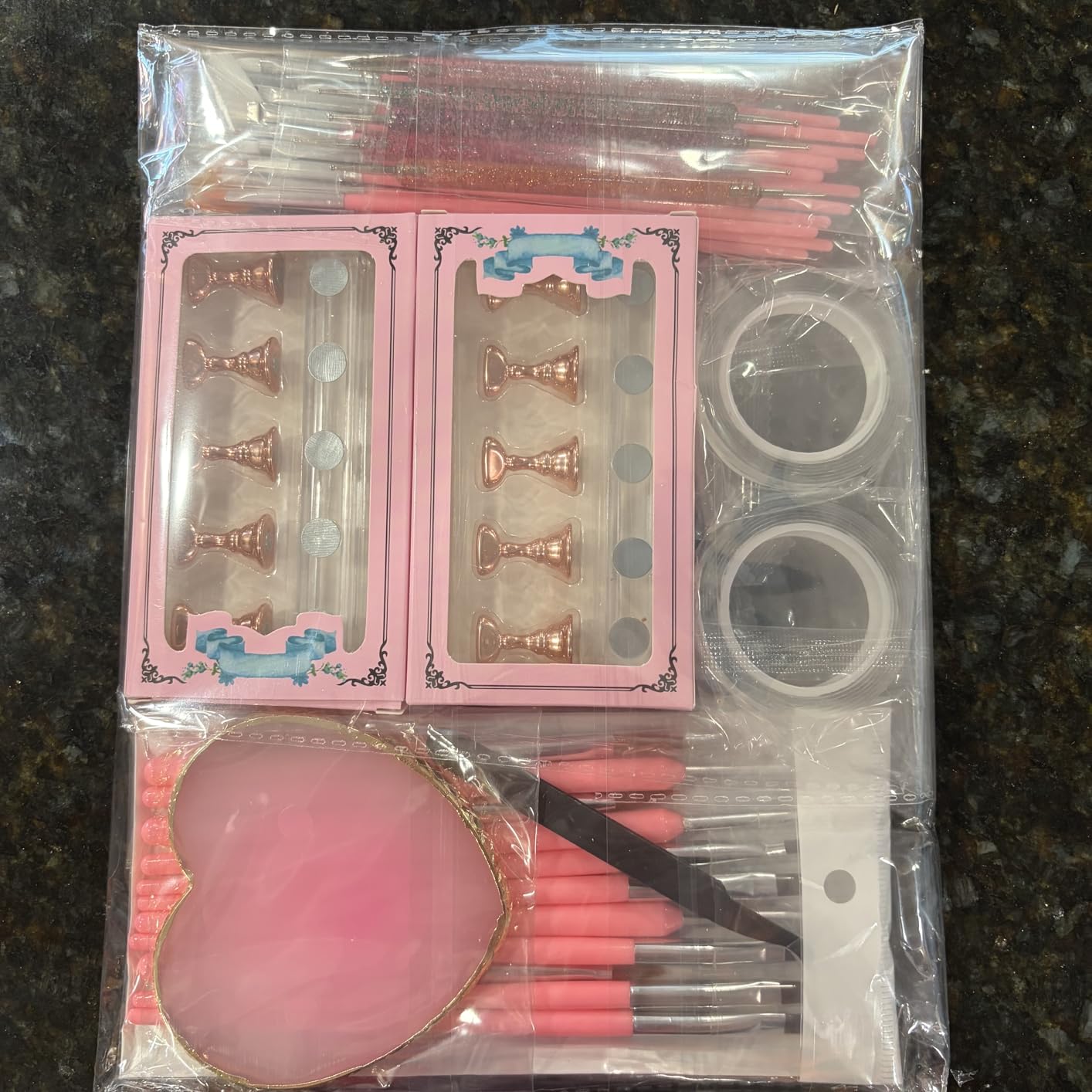 FANDAMEI Nail Art Tools, Nail Design Tools, Nail Art Brushes, Nail Brushes For Nail Art, Nail Art Kit, Nail Stand, Nail Holder For Painting Nails, Nail Dotting Tool, Nail Art Palette, Nail Tools customer photo 1