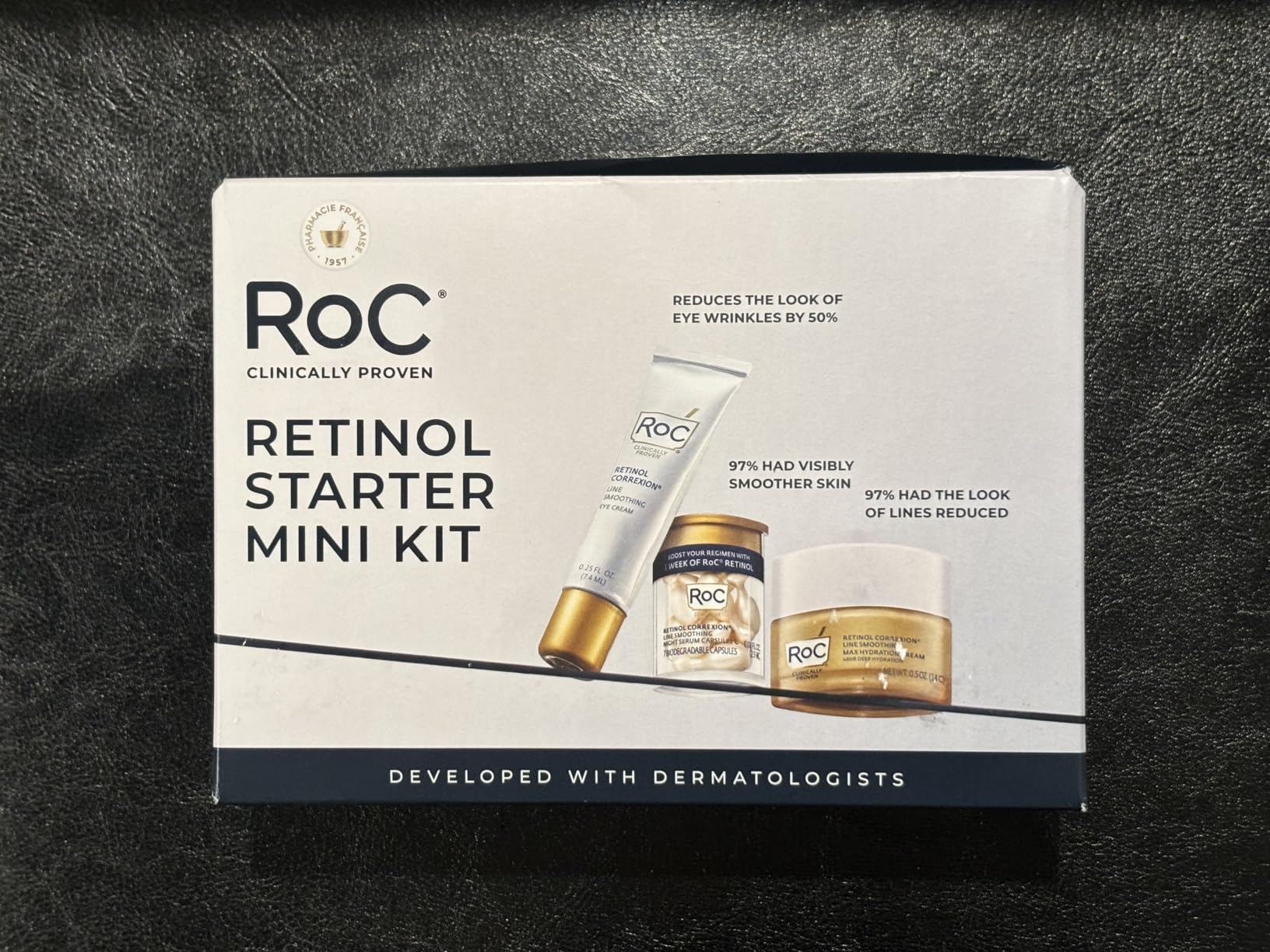 RoC Clinical Mini Retinol Anti-Aging Skincare Routine Kit with Line Smoothing Eye Cream, Serum Capsules, and Max Hydration Face Cream for Wrinkles and Dark Circles customer photo 2