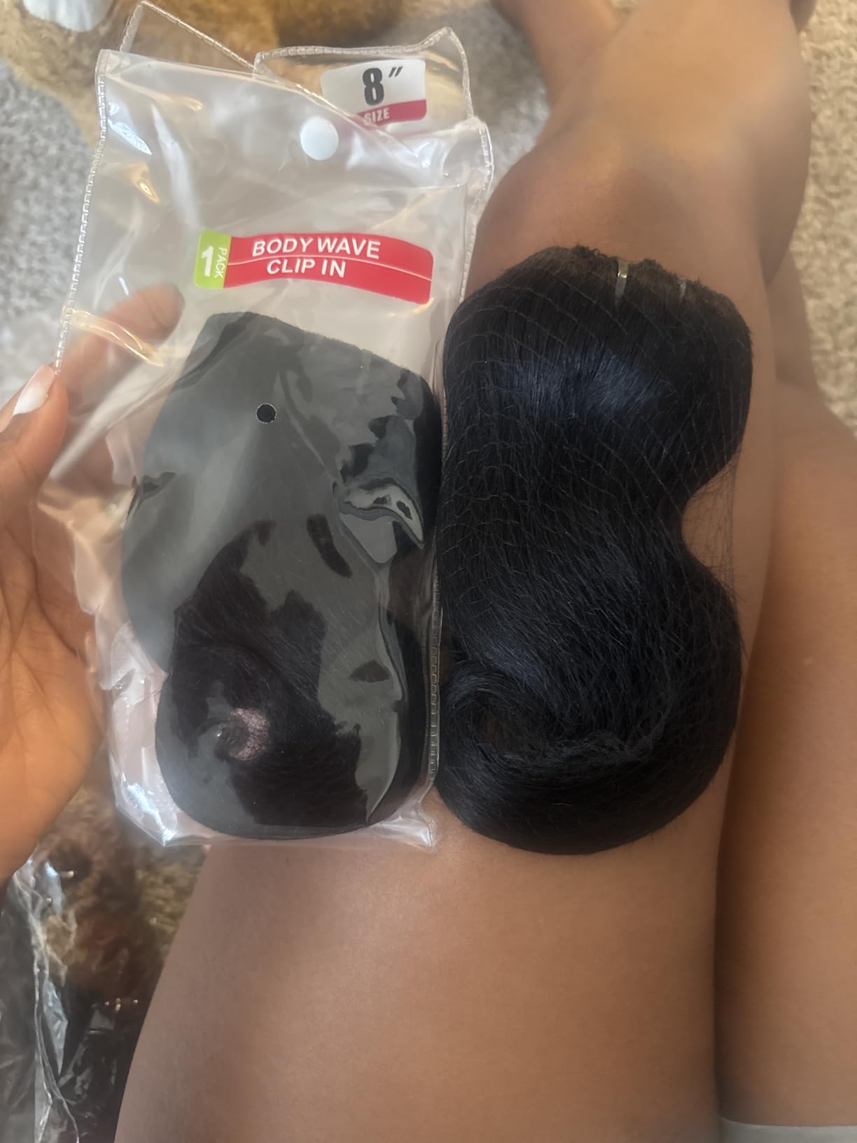 Body Wave Ponytail Extension For Black Women Human Hair Drawstring Ponytail Remy Human Hair Ponytail Natural Black Color #1B 8 inch customer photo 2