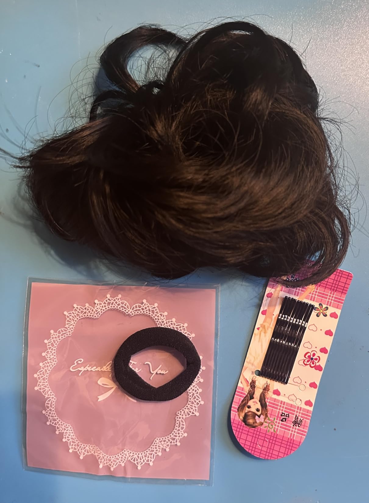 2PCS Messy Bun Hair Pieces Synthetic Hairpieces For Women | Messy Bun and Donut Bun in one set for natural-looking volume and elegant updos for every occasion. customer photo 1