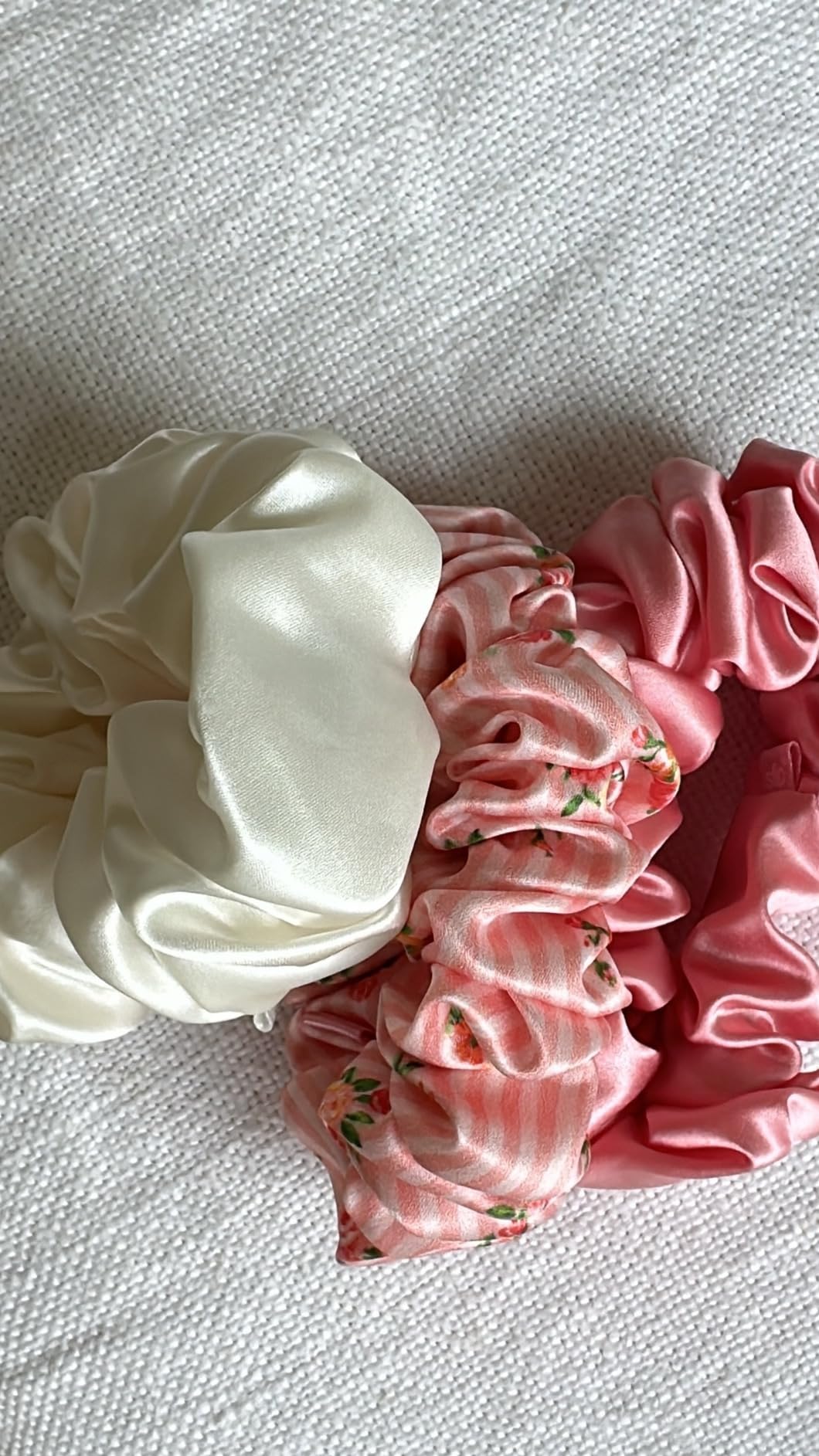 Slip Silk Large Scrunchies, Game Day - Set of 3 | Made with slipsilk | 100% Mulberry Silk | Made to be Gentle on your Delicate Hair | All Hair Types customer photo 1