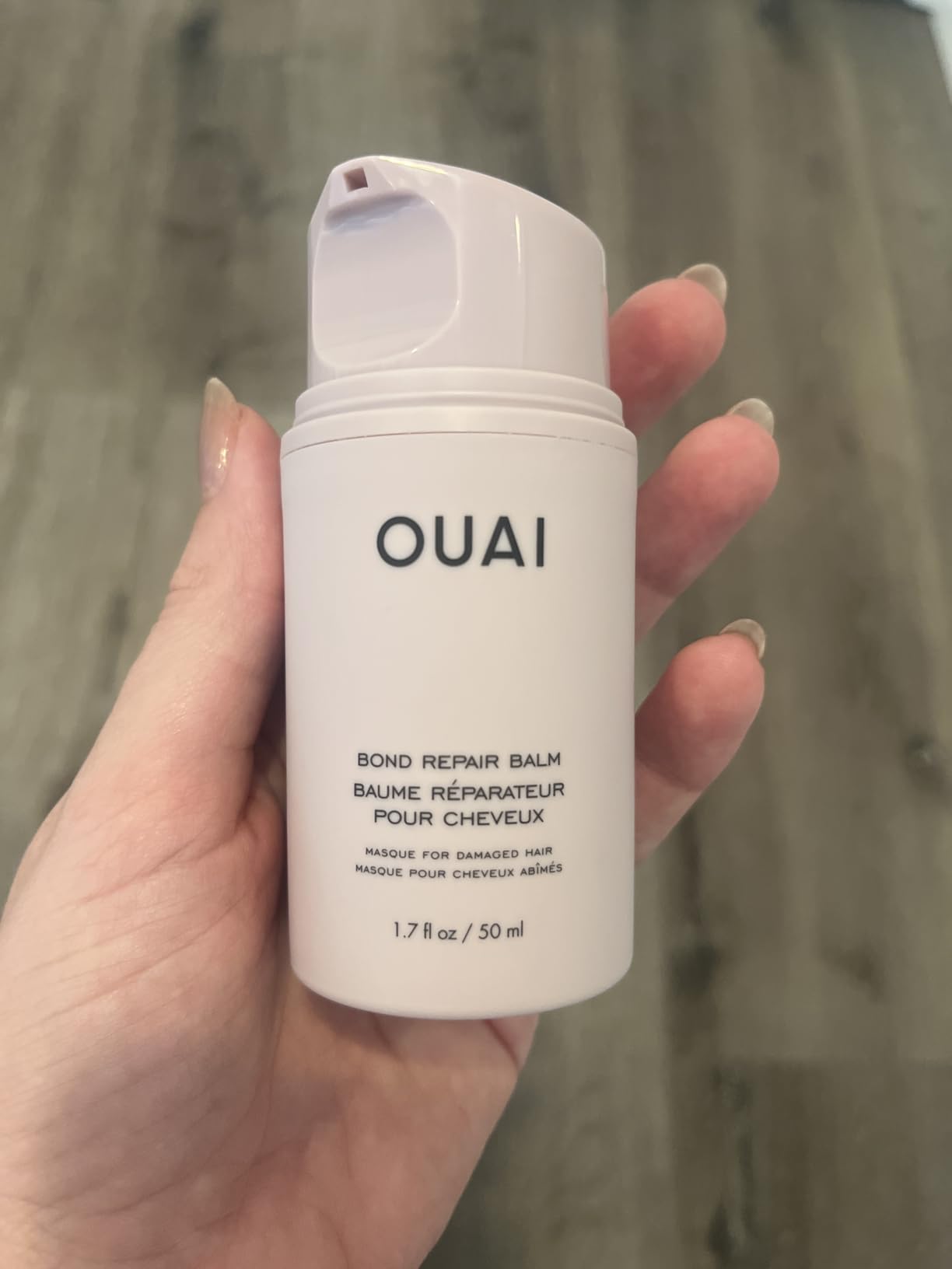 OUAI Bond Repair Balm - In Shower Hair Treatment Mask (4.8 oz) - For Dry, Damaged Strands - Repairs & Strengthens Hair in 3 Minutes - Vegan Silk Protein + Hyaluronic Acid - Color Safe customer photo 1